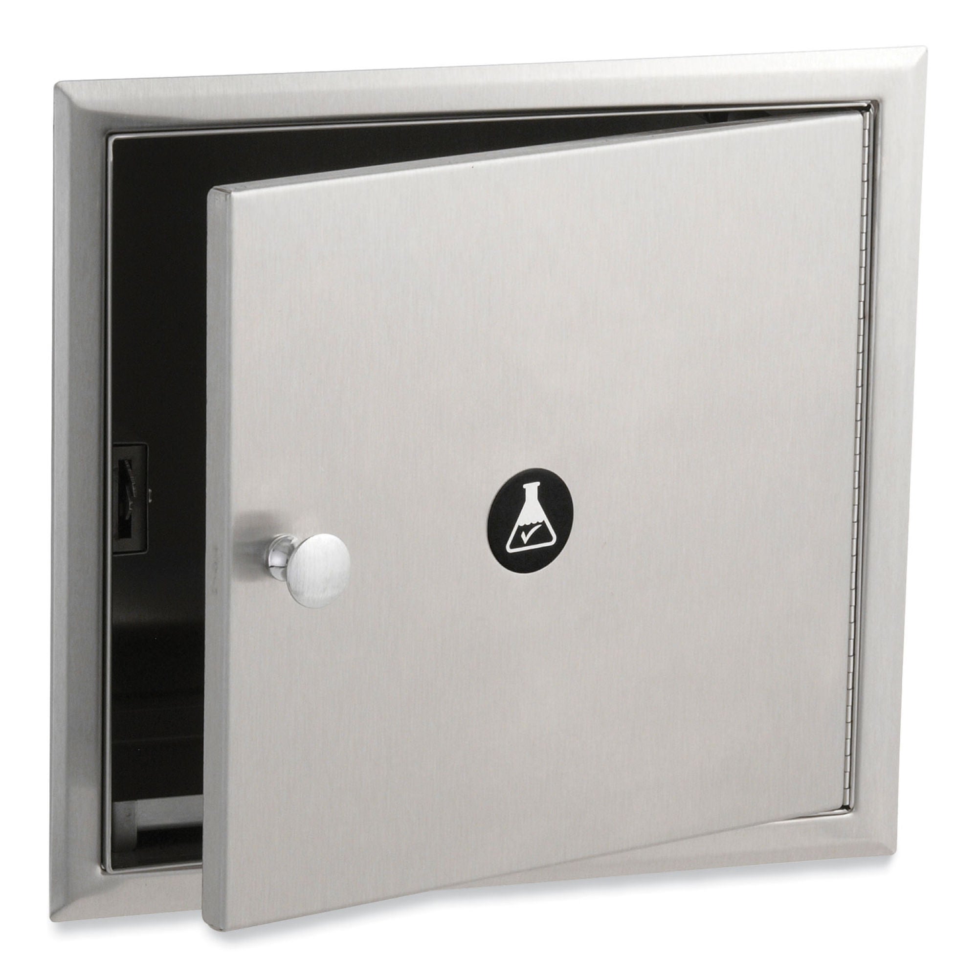 Essendant Co-United Stationers - BOB505 Specimen Pass-Thru Cabinet Wall Mount Stainless Steel Without Drawers Without Shelves Interlocking