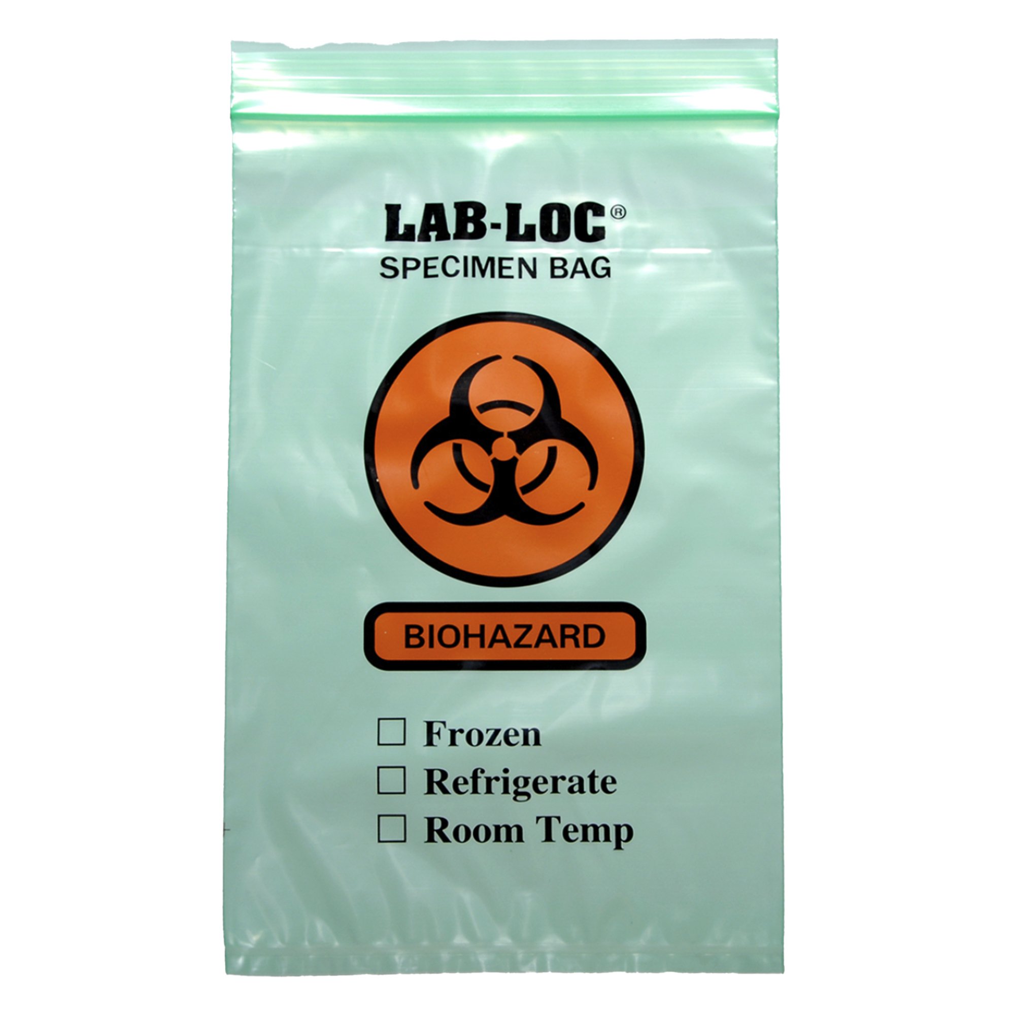 Elkay Plastics LAB20609GR - Lab-Loc Specimen Transport Bag, Document Pouch, Zip Close, Green Tinted, 6 x 9" - 1/Pack, 10/Case