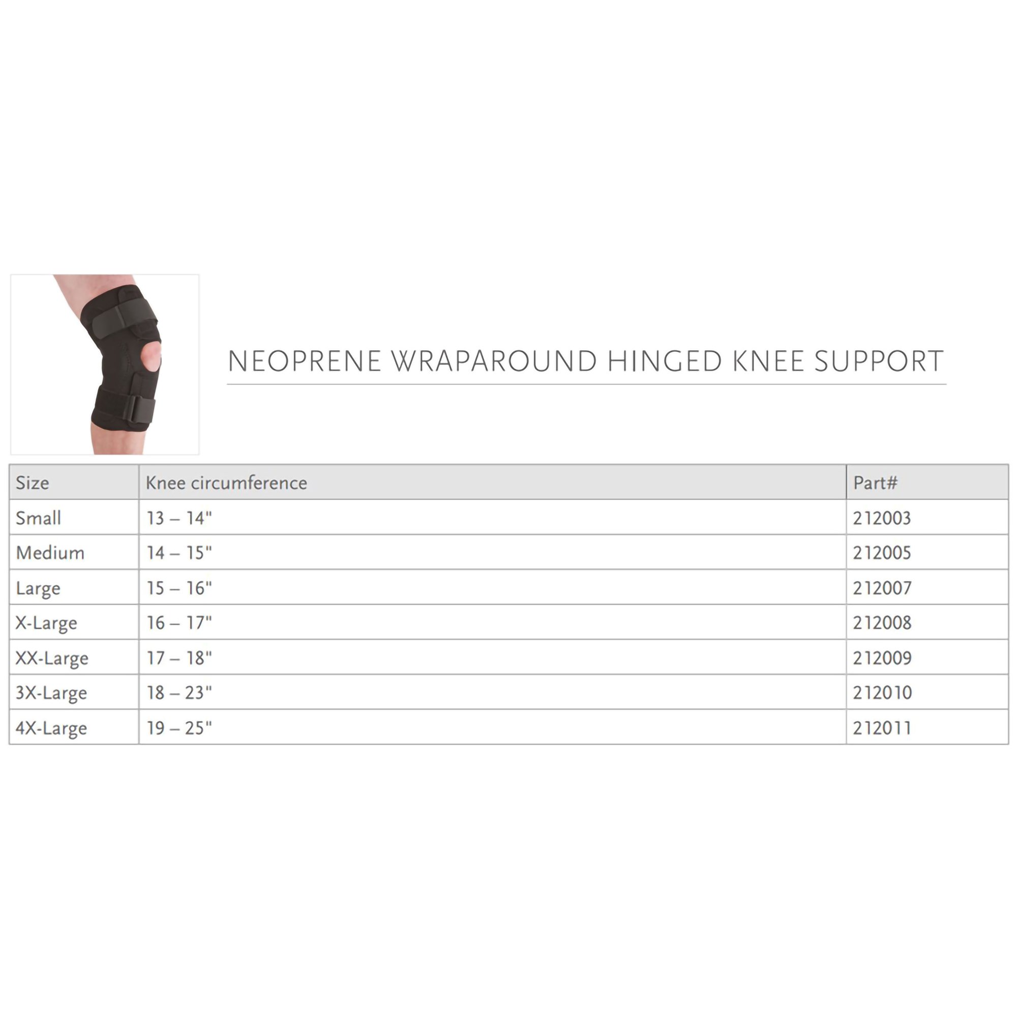 Ossur 212007 - Ossur Wraparound / Open Patella Hinged Knee Support, Large - 1/Each