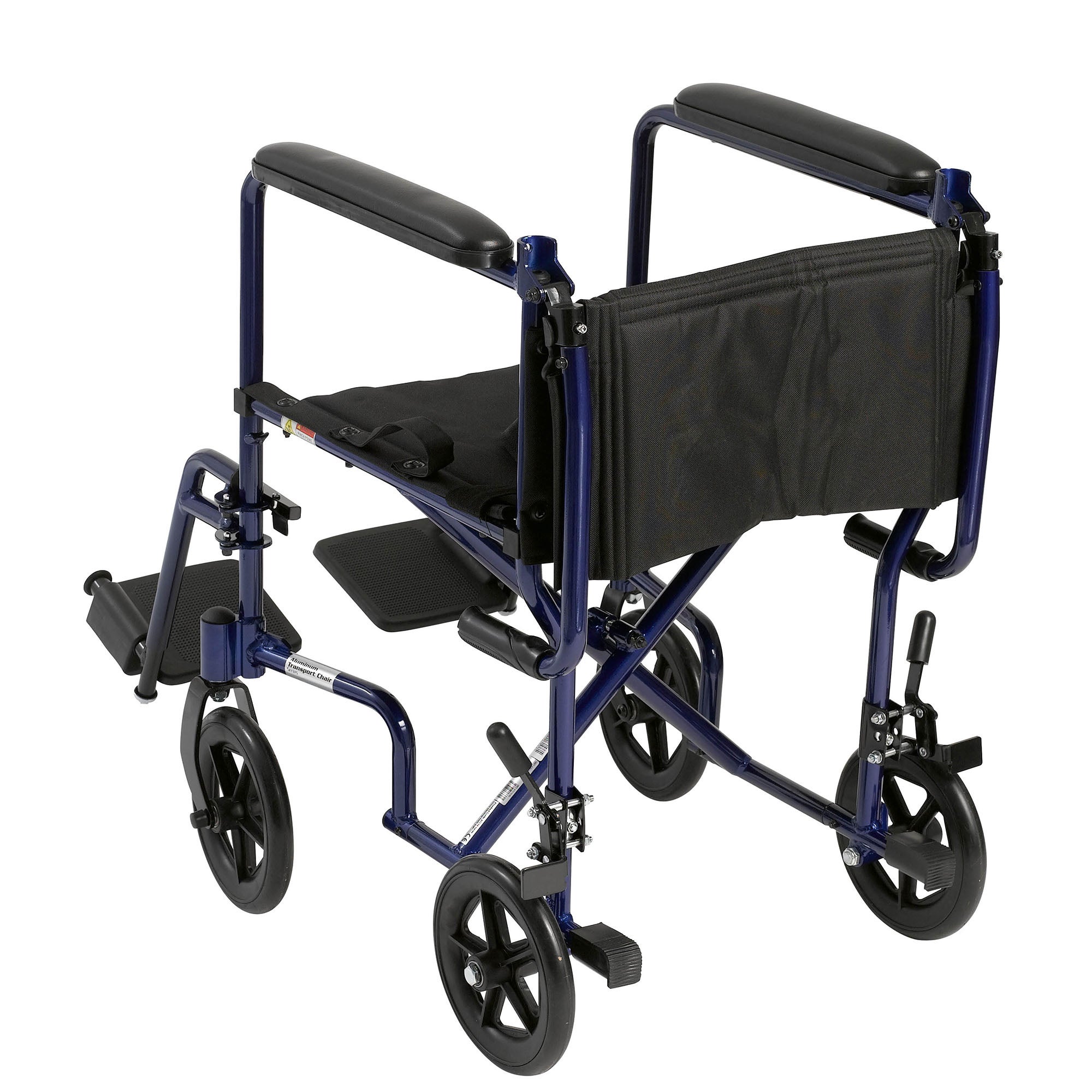 Drive DeVilbiss Healthcare - ATC17-BL Transport Chair drive™ 17 Inch Seat Width Fixed Arm Height Swing-Away Footrest Aluminum Frame with Blue Finish
