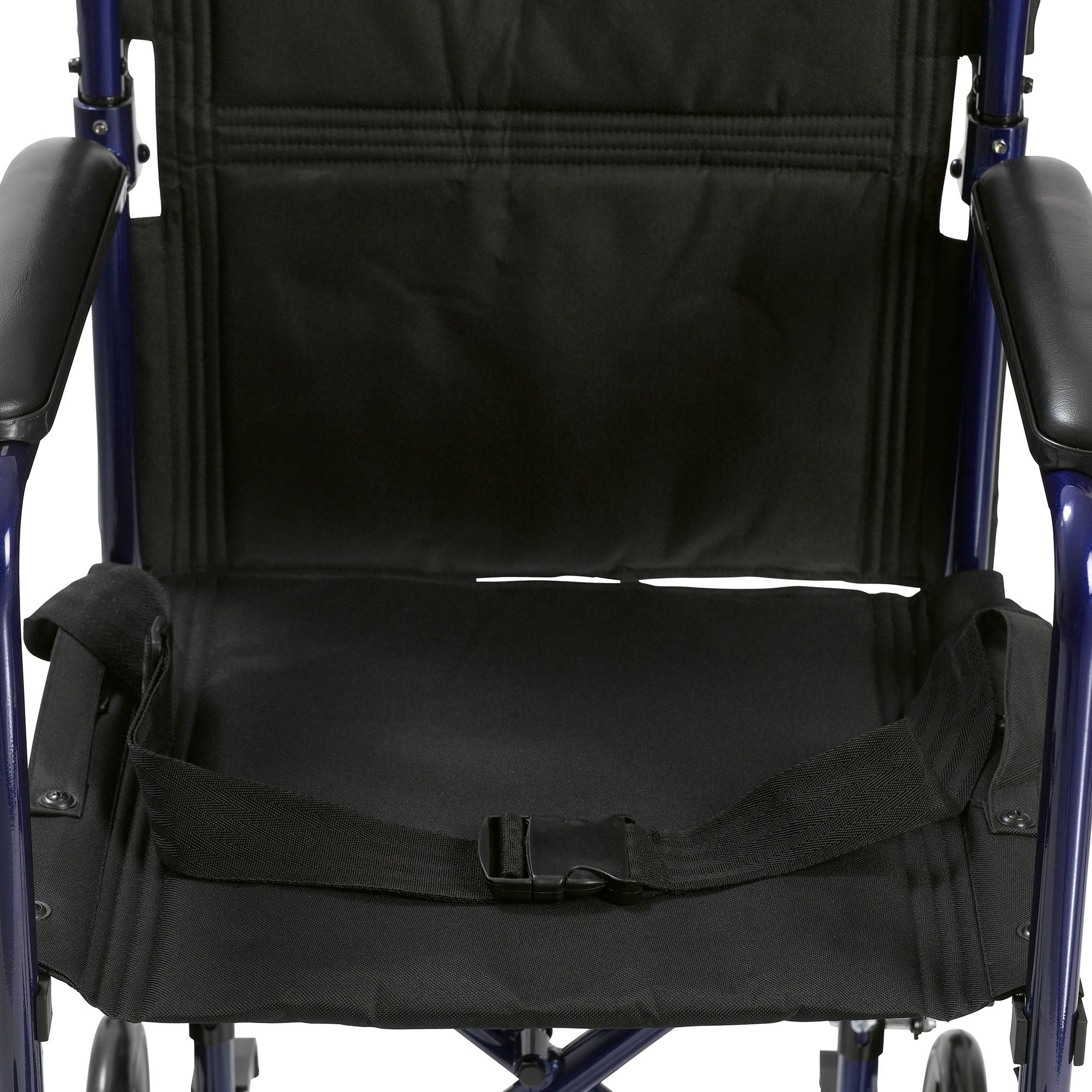 Drive DeVilbiss Healthcare - ATC17-BL Transport Chair drive™ 17 Inch Seat Width Fixed Arm Height Swing-Away Footrest Aluminum Frame with Blue Finish