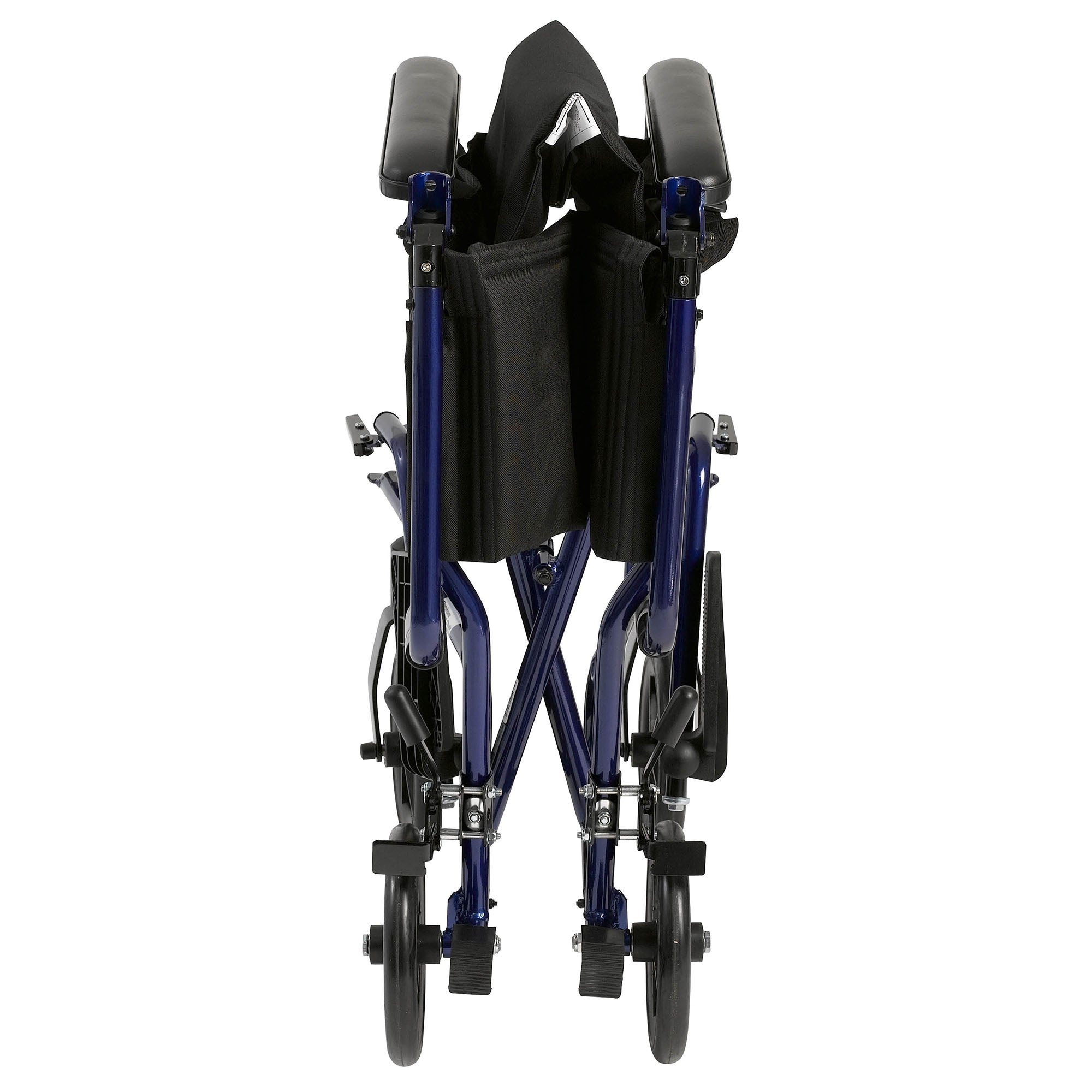 Drive DeVilbiss Healthcare - ATC17-BL Transport Chair drive™ 17 Inch Seat Width Fixed Arm Height Swing-Away Footrest Aluminum Frame with Blue Finish