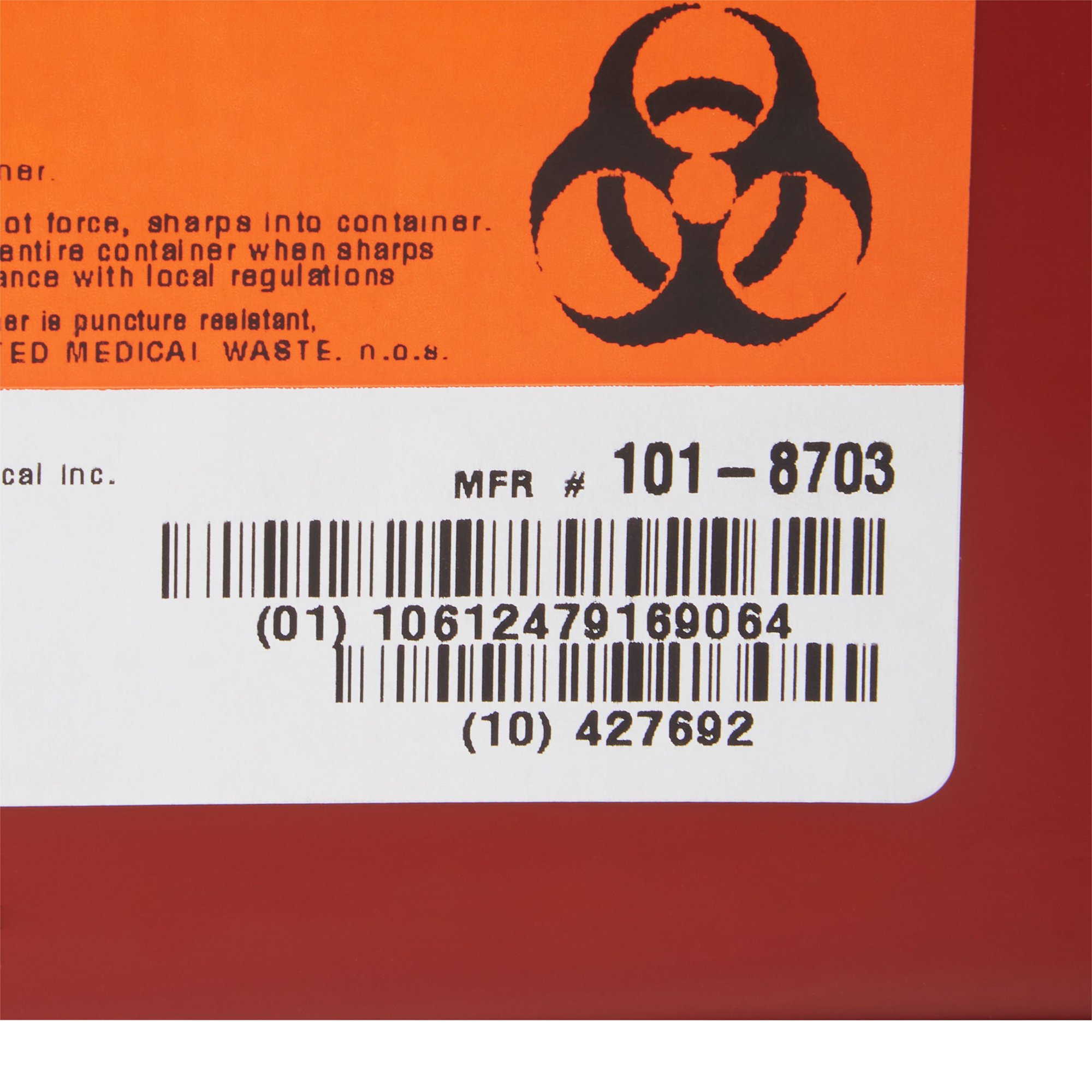 McKesson Brand 101-8703 - McKesson Prevent® Multi-purpose Sharps Container, 1 Gallon, 10 x 5 x 7 Inch - 1/Each, 24/Case