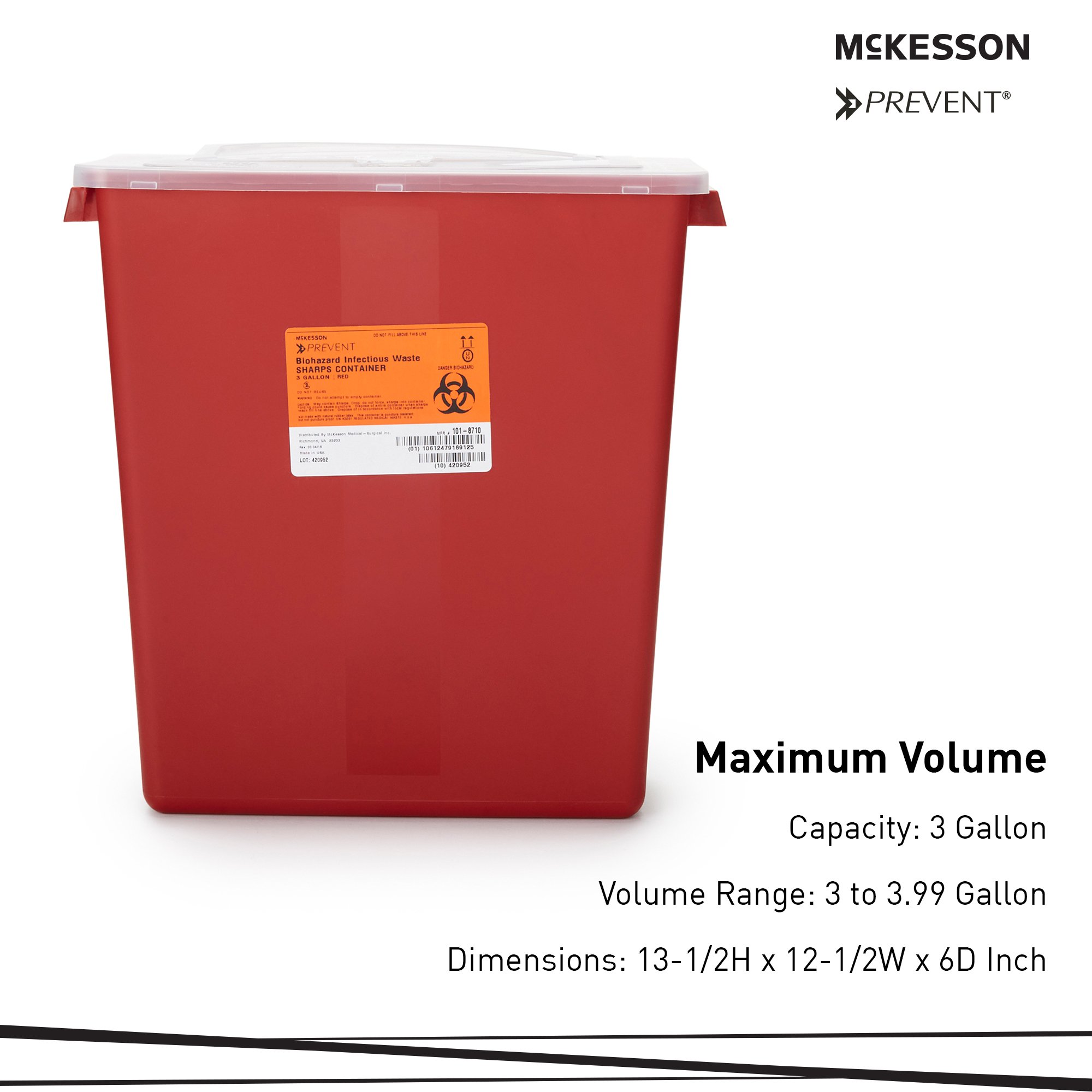 McKesson Brand - 101-8710 McKesson Prevent® Multi-purpose Sharps Container