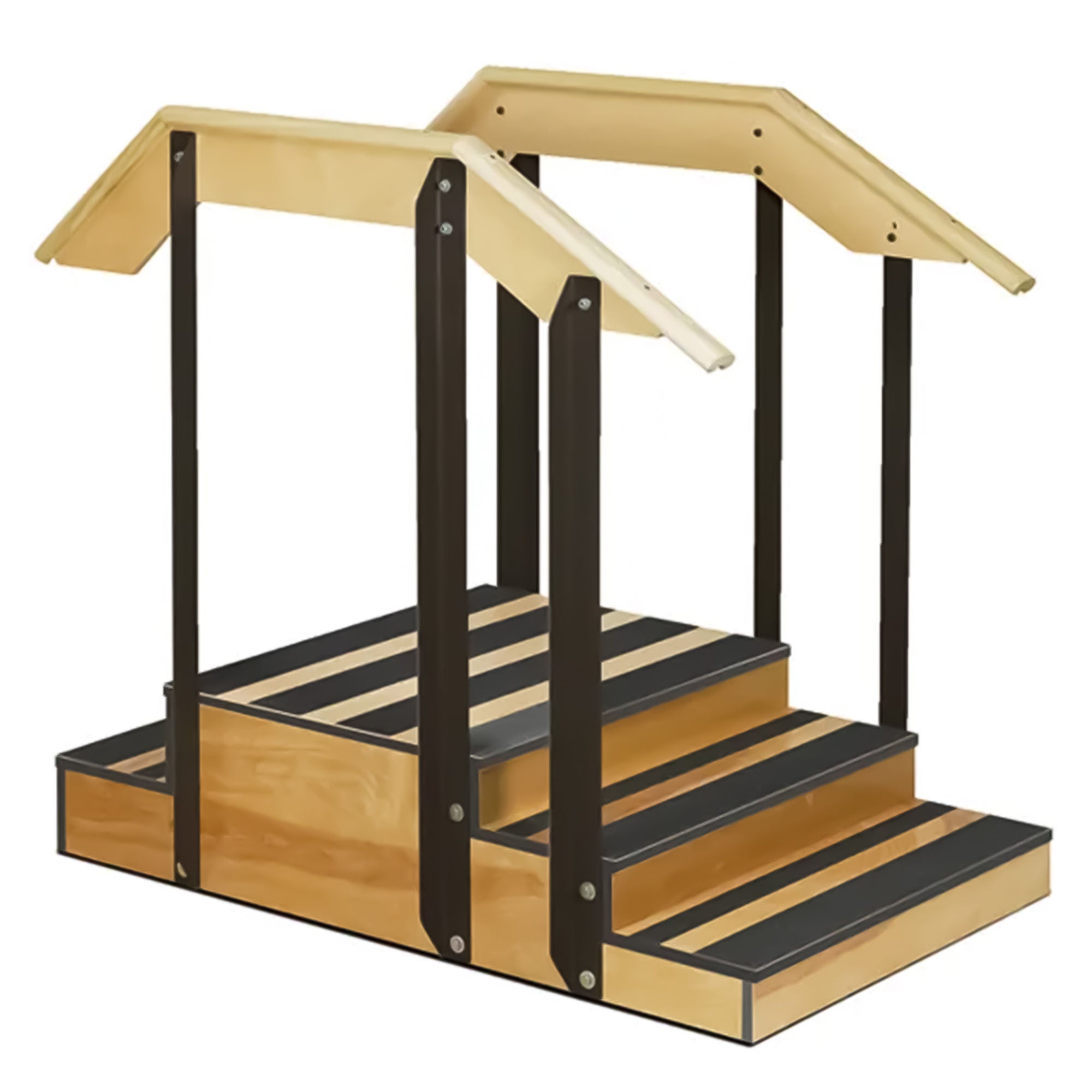 Clinton Industries - 4-5500-30 Training Staircase Up / Down, 12 X 24 X 30 Inch Platform Small 34 X 54 X 47-3/4 Inch Black / Tan
