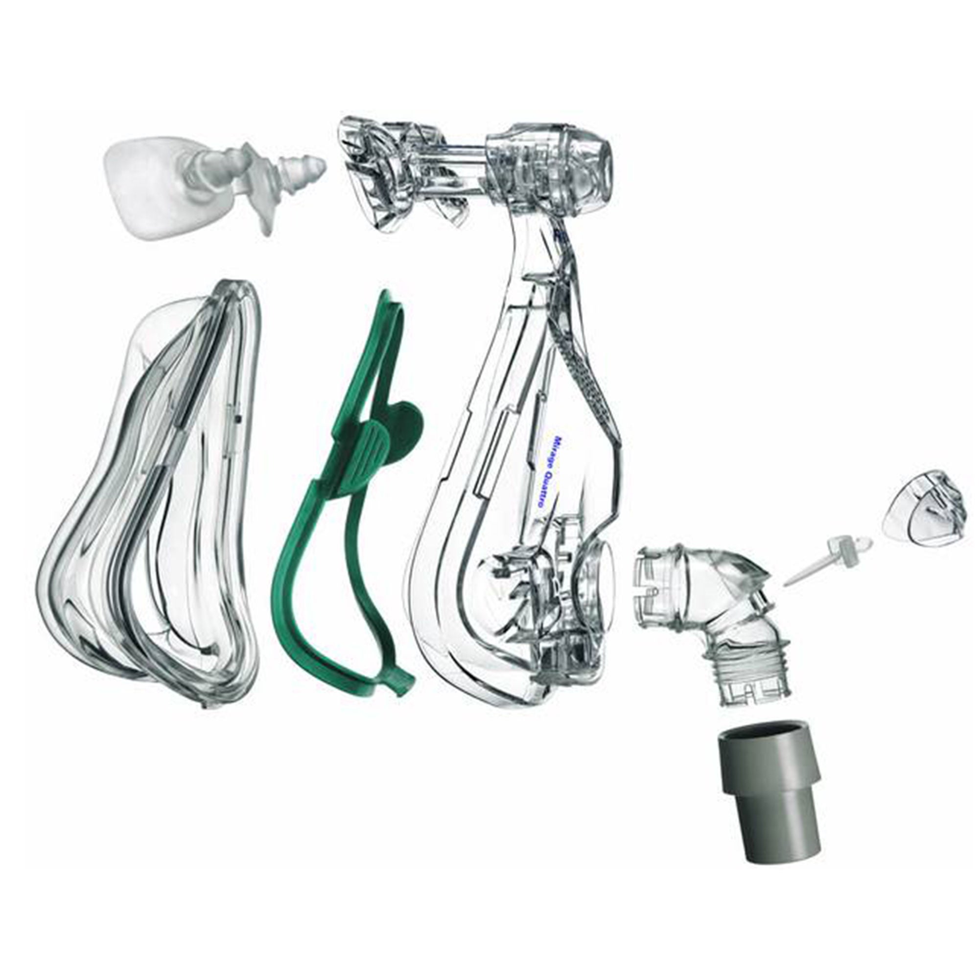 ResMed Corp - 61201 CPAP Mask Kit CPAP Mask Kit Mirage Quattro™ Full Face Style Small Cushion Adult