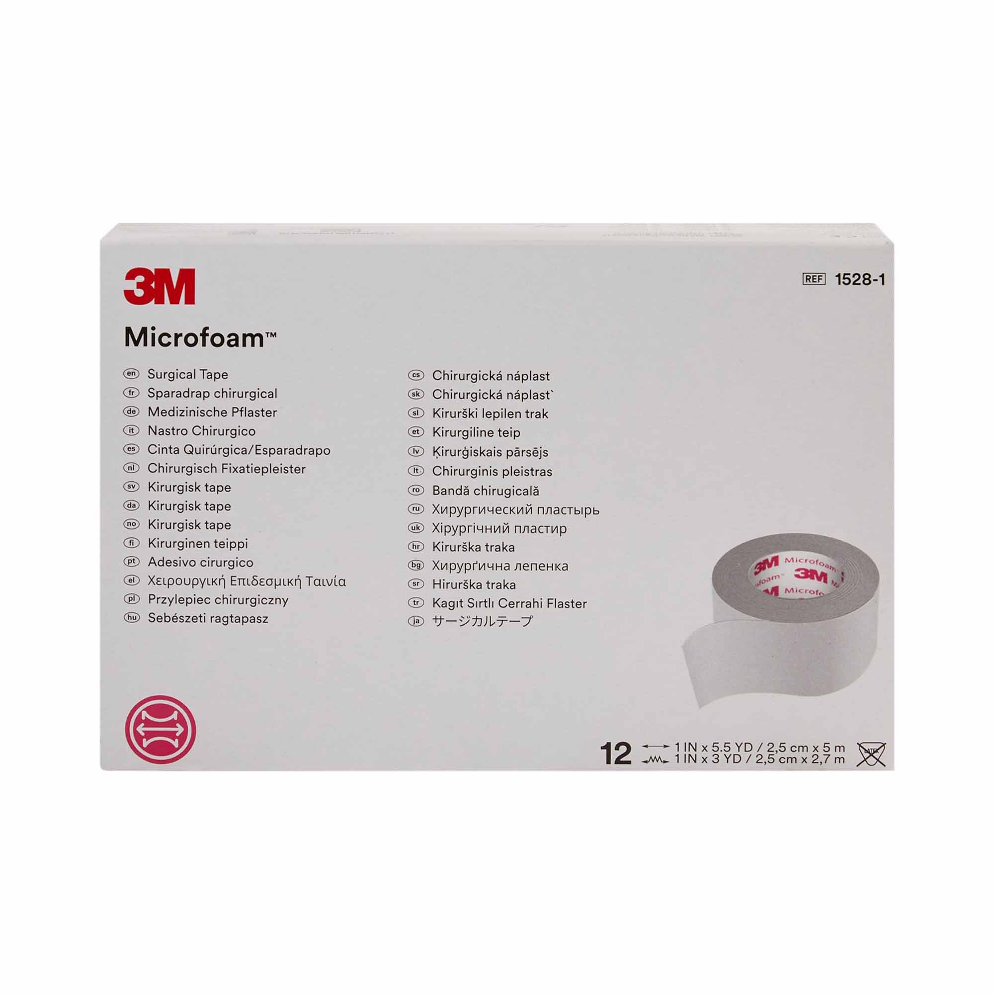 Solventum Corporation - 1528-1 3M™ Microfoam™ Foam / Acrylic Adhesive Medical Tape