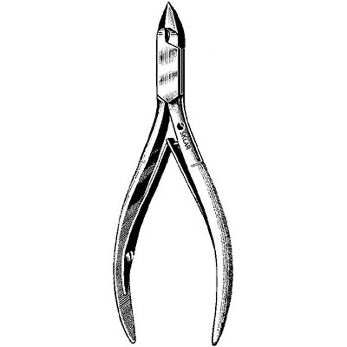 Sklar - 97-1240 Cuticle / Nail Nipper Convex Jaw 4 Inch Length German Stainless Steel