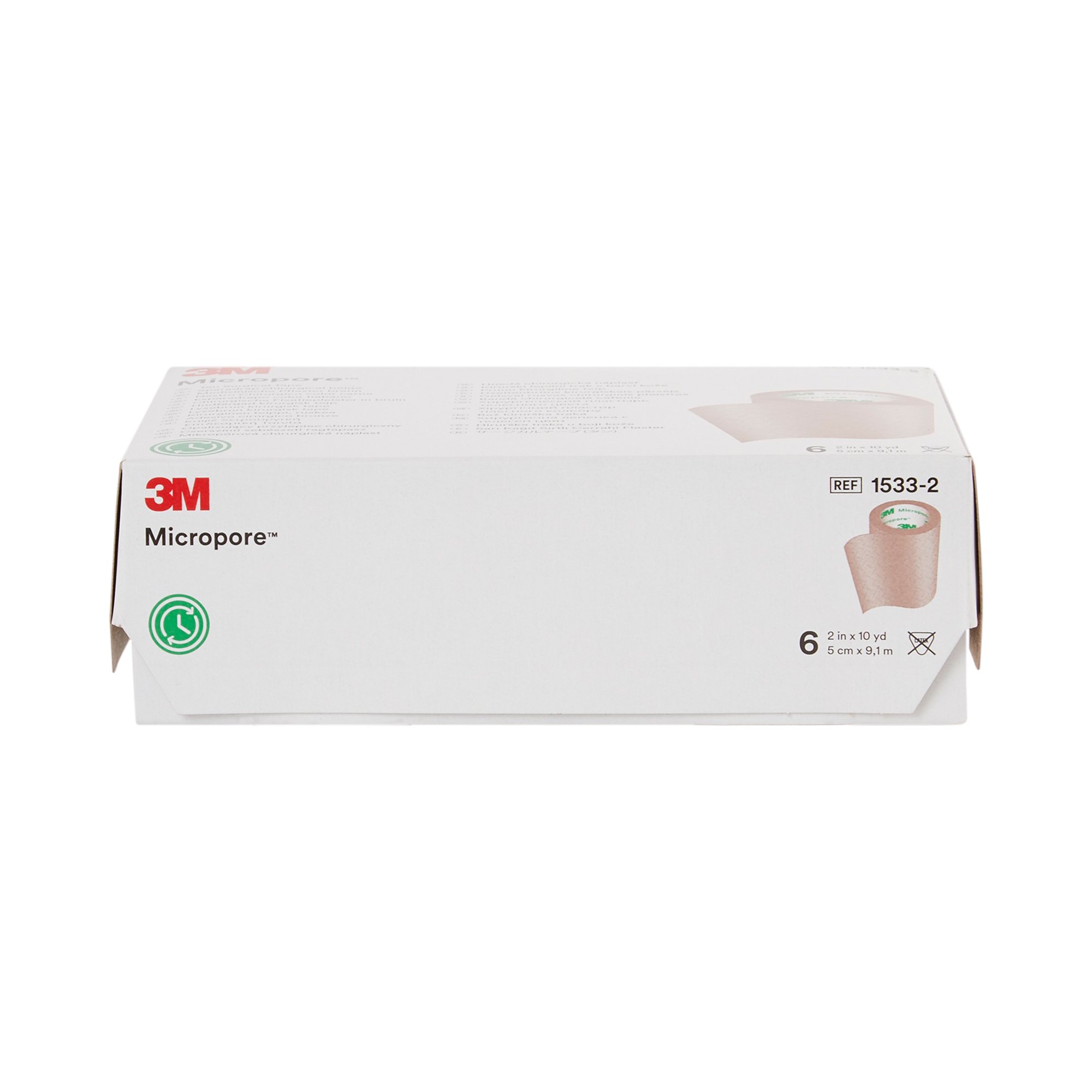 Solventum Corporation 1533-2 - 3M™ Micropore™ Paper Medical Tape, 2 Inch x 10 Yard, Tan - 1/Each, 6/Box, 60/Case