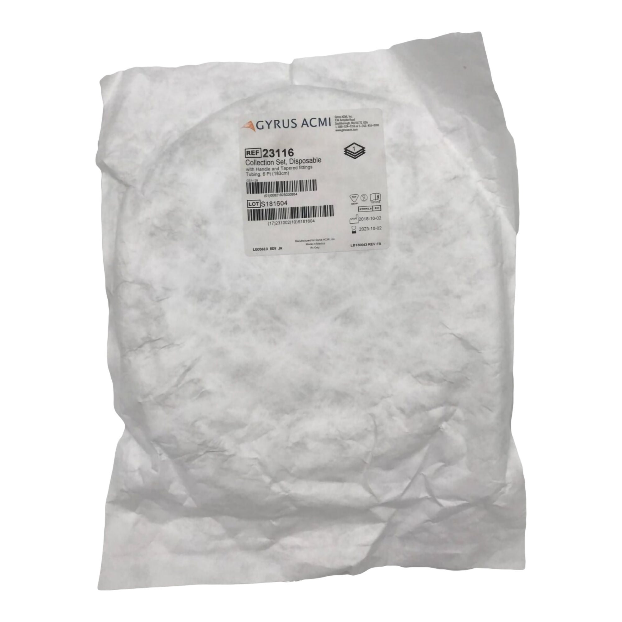 Olympus America Inc - 23116 Collection Tubing Kit Berkeley Vacurette® Clear 3/8 Inch I.D. 6 Foot Length PVC Sterile
