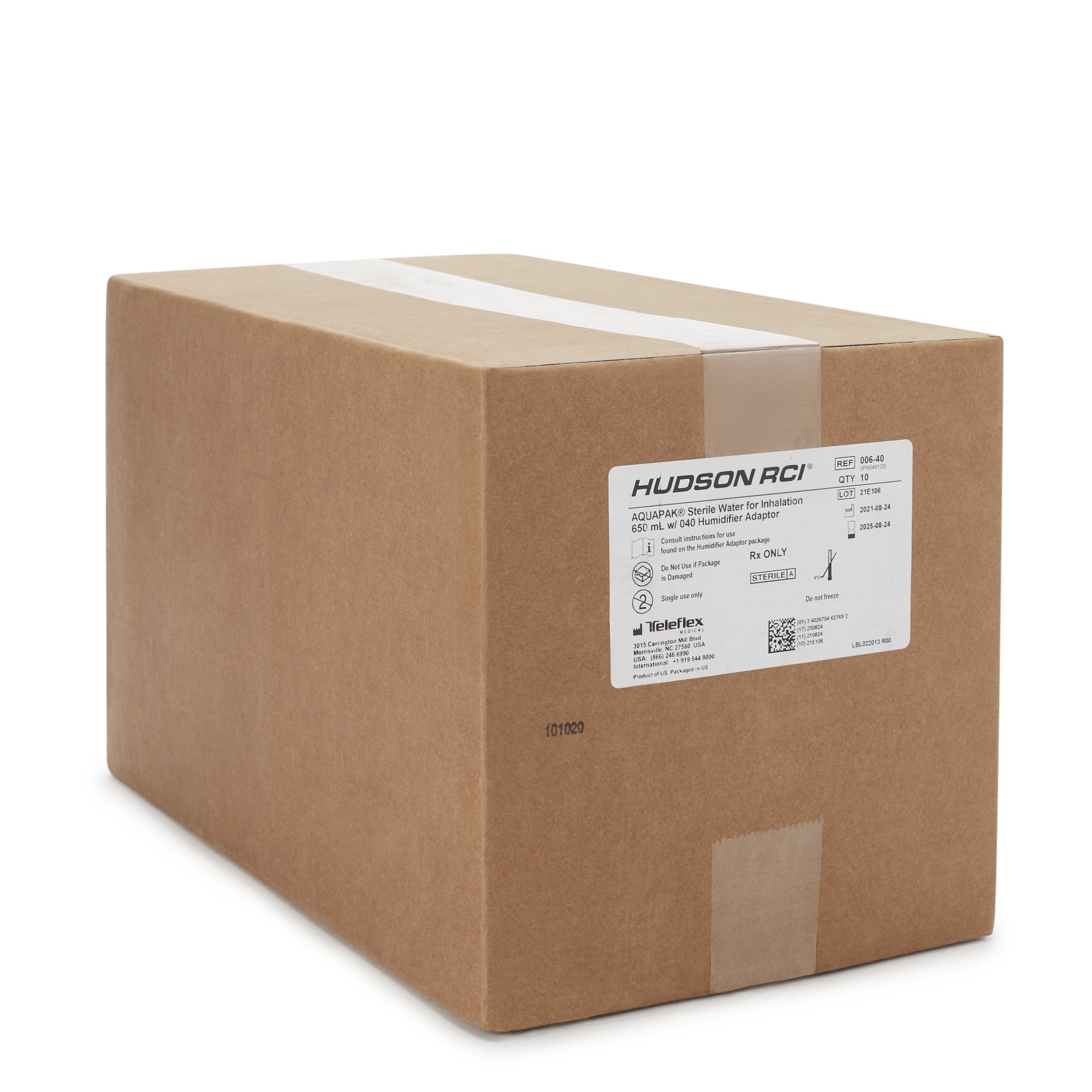Medline HUD00640 - Aquapak® Prefilled Bubble Humidifier Kit, 650 mL - 1/Each, 10/Case