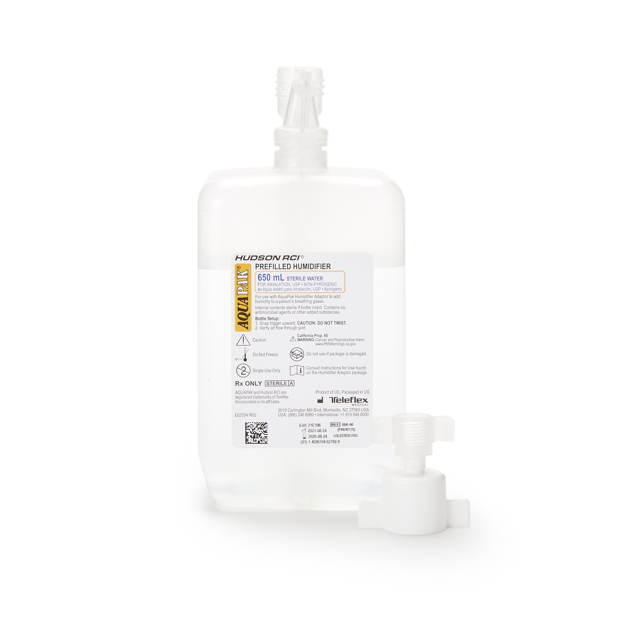 Medline - HUD00640 Aquapak® Prefilled Bubble Humidifier Kit