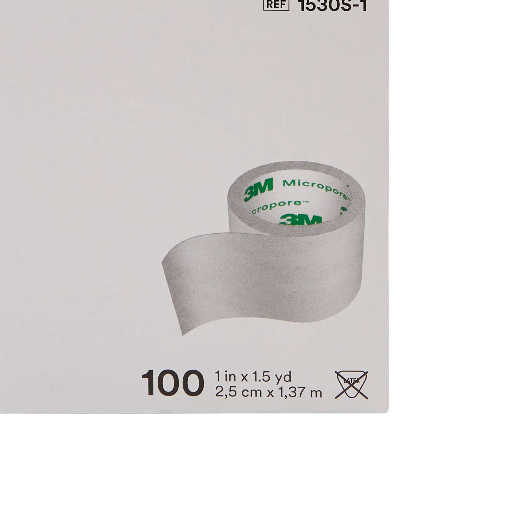 Solventum Corporation 1530S-1 - 3M™ Micropore™ Paper Medical Tape, 1 Inch x 1-1/2 Yard, White - 100/Box, 500/Case