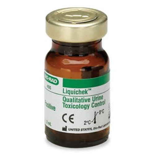 Bio-Rad Laboratories - 455 Urine Chemistry Control Liquichek™ Urine Toxicology Assays Positive Level 6 X 3 mL