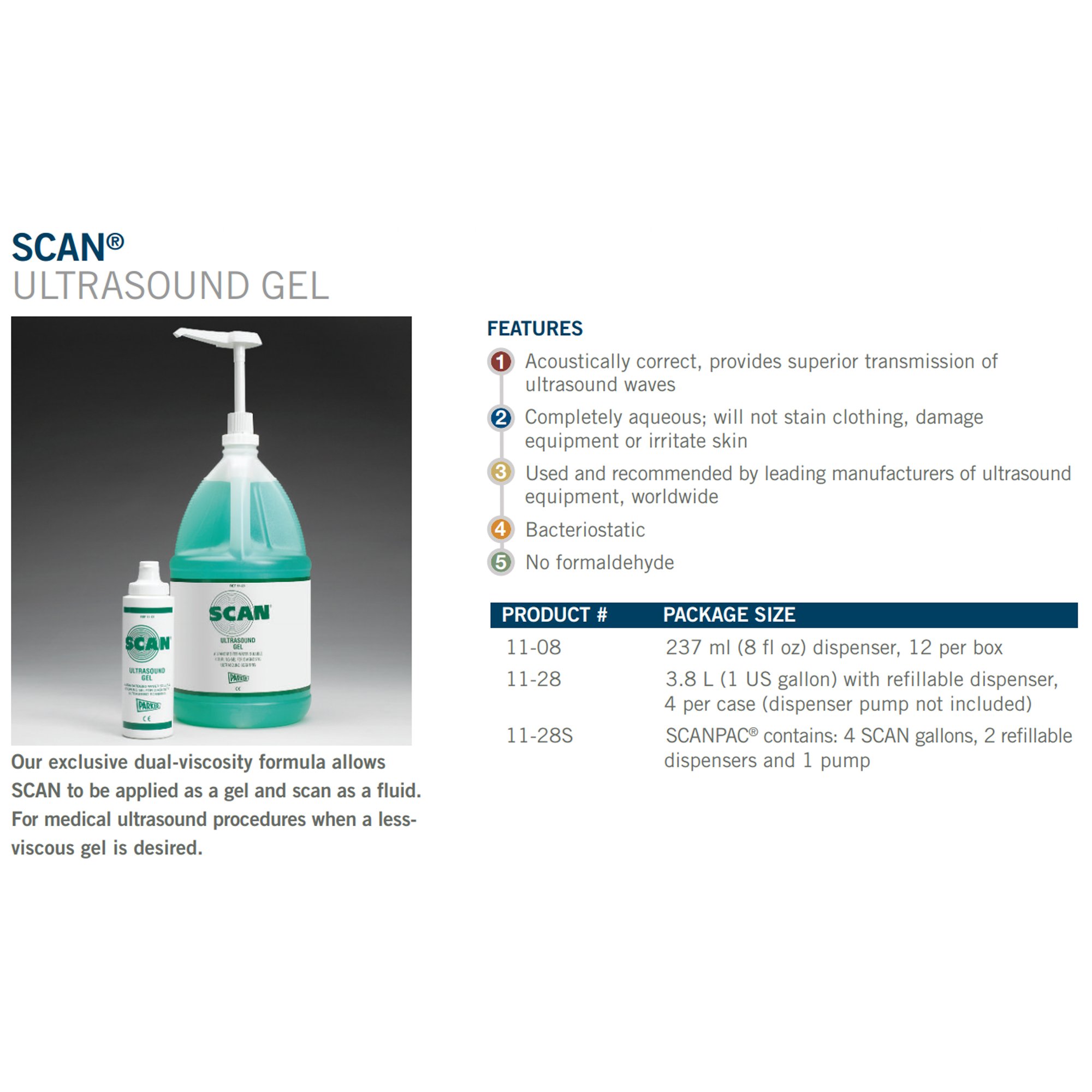 Parker Labs - 11-28 Scan® Ultrasound Gel