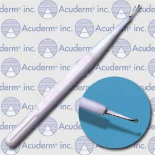 Acuderm - R0125 Dermal Curette Acu-Dispo-Curette® 5 Inch Length Flat Handle 1 mm Tip Round Cup Tip