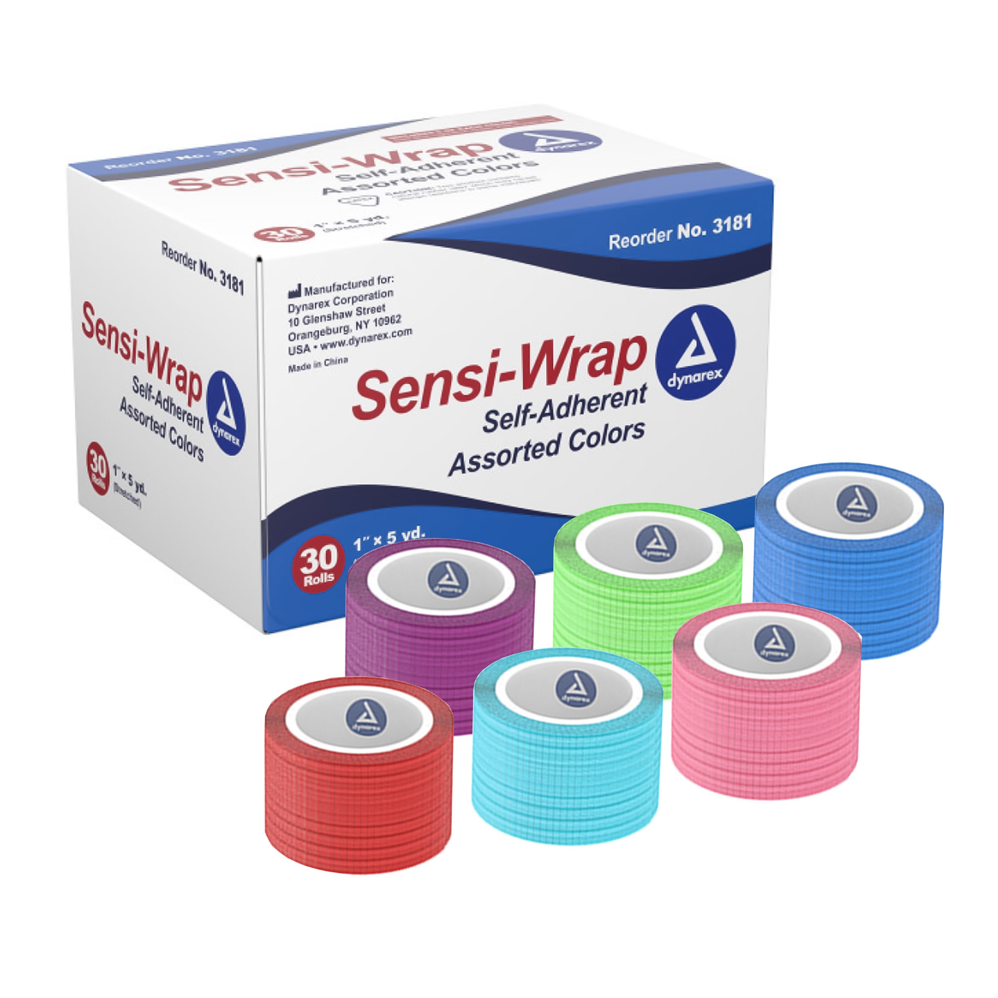 Dynarex - 3181 Sensi-Wrap Self-adherent Closure Cohesive Bandage