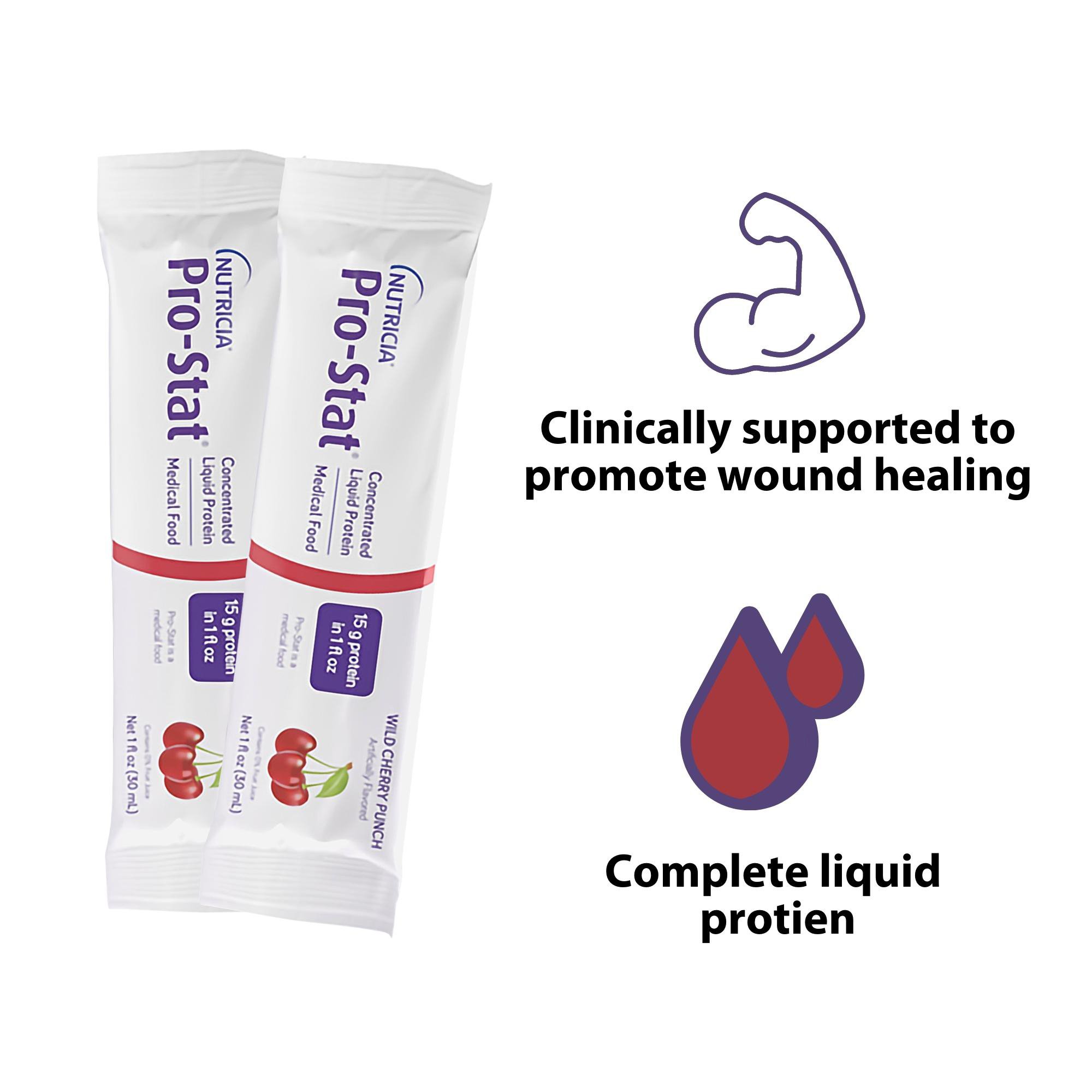 Nutricia North America 78395 - Pro-Stat® Wild Cherry Punch Concentrated Liquid Protein Medical Food - 1/Each, 96/Case