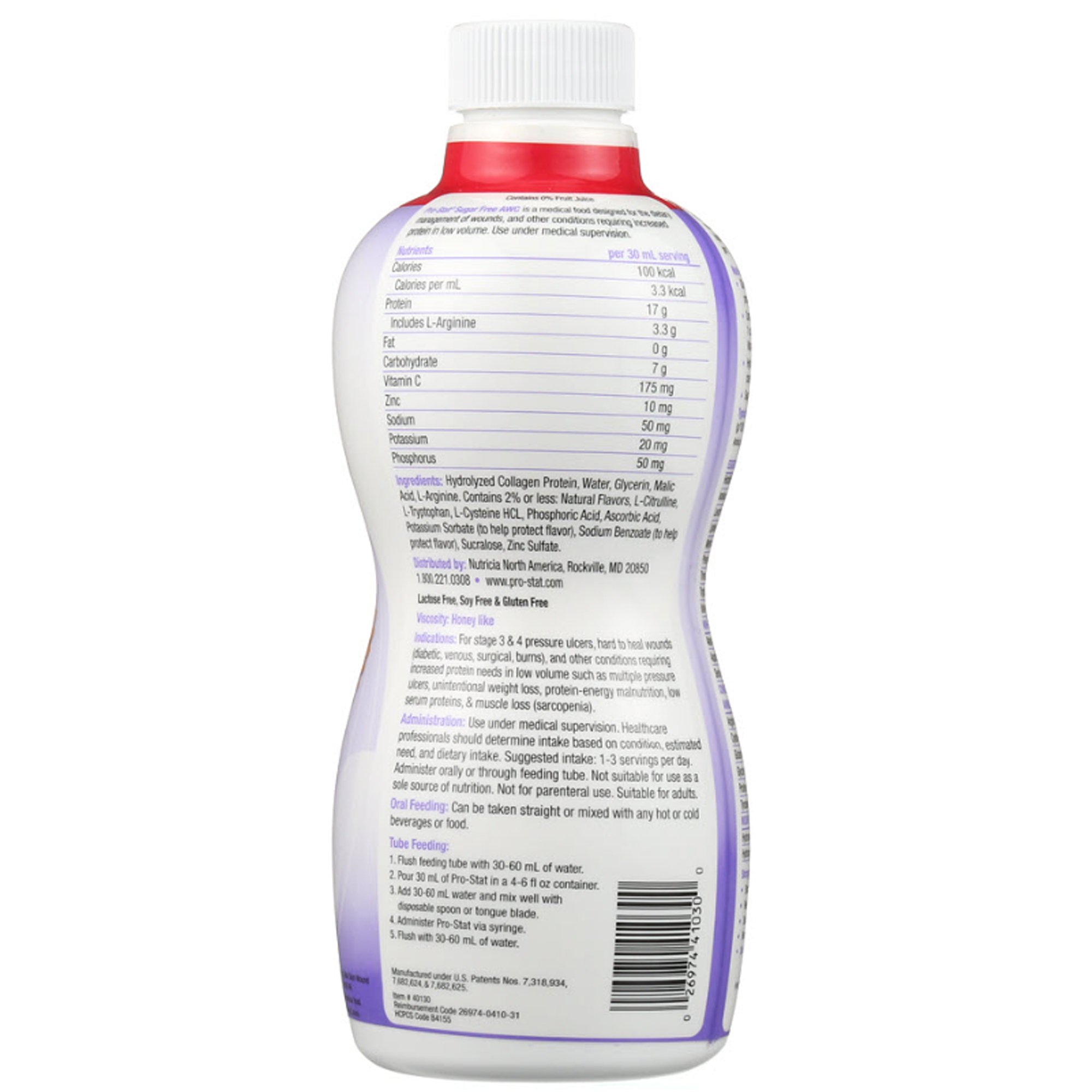 Nutricia North America - 78382 Pro-Stat® AWC Wild Cherry Punch Complete Liquid Protein