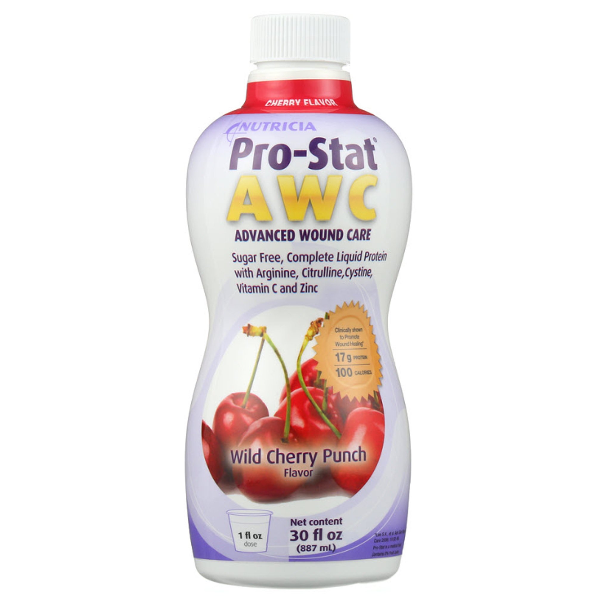 Nutricia North America - 78382 Pro-Stat® AWC Wild Cherry Punch Complete Liquid Protein