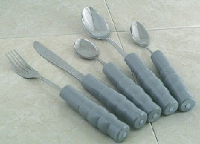 Alimed - 2970011206 Teaspoon Weighted Handle Flatware Weighted Gray Stainless Steel