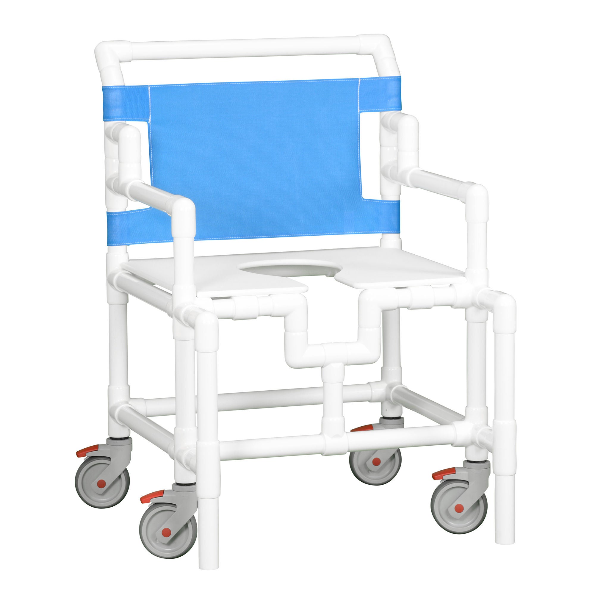IPU - SC550 Shower Chair ipu® Fixed Arms PVC Frame Mesh Backrest 24 Inch Seat Width 550 lbs. Weight Capacity