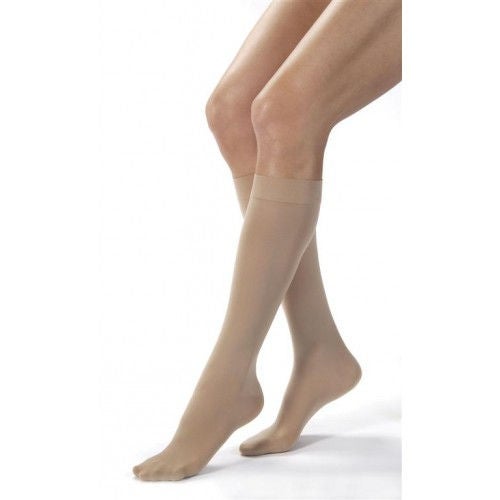BSN Medical - 115379 Compression Stocking Jobst® Opaque Knee High X-Large / Full Calf Silky Beige Closed Toe
