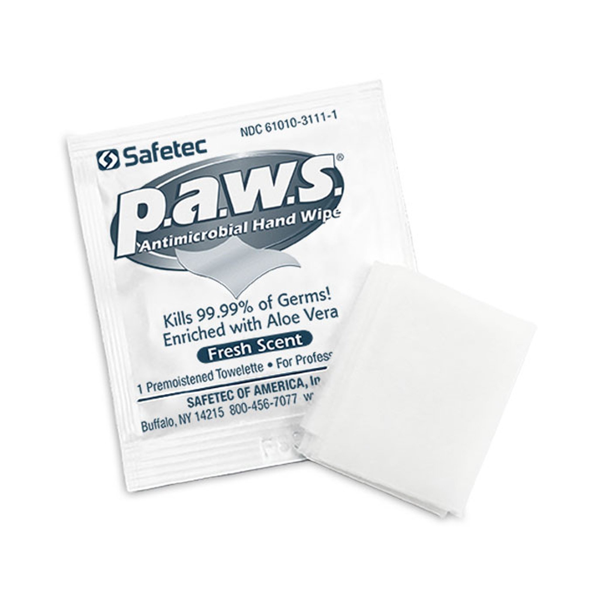 Safetec of America - 34400 P.A.W.S. Hand Sanitizing Wipes