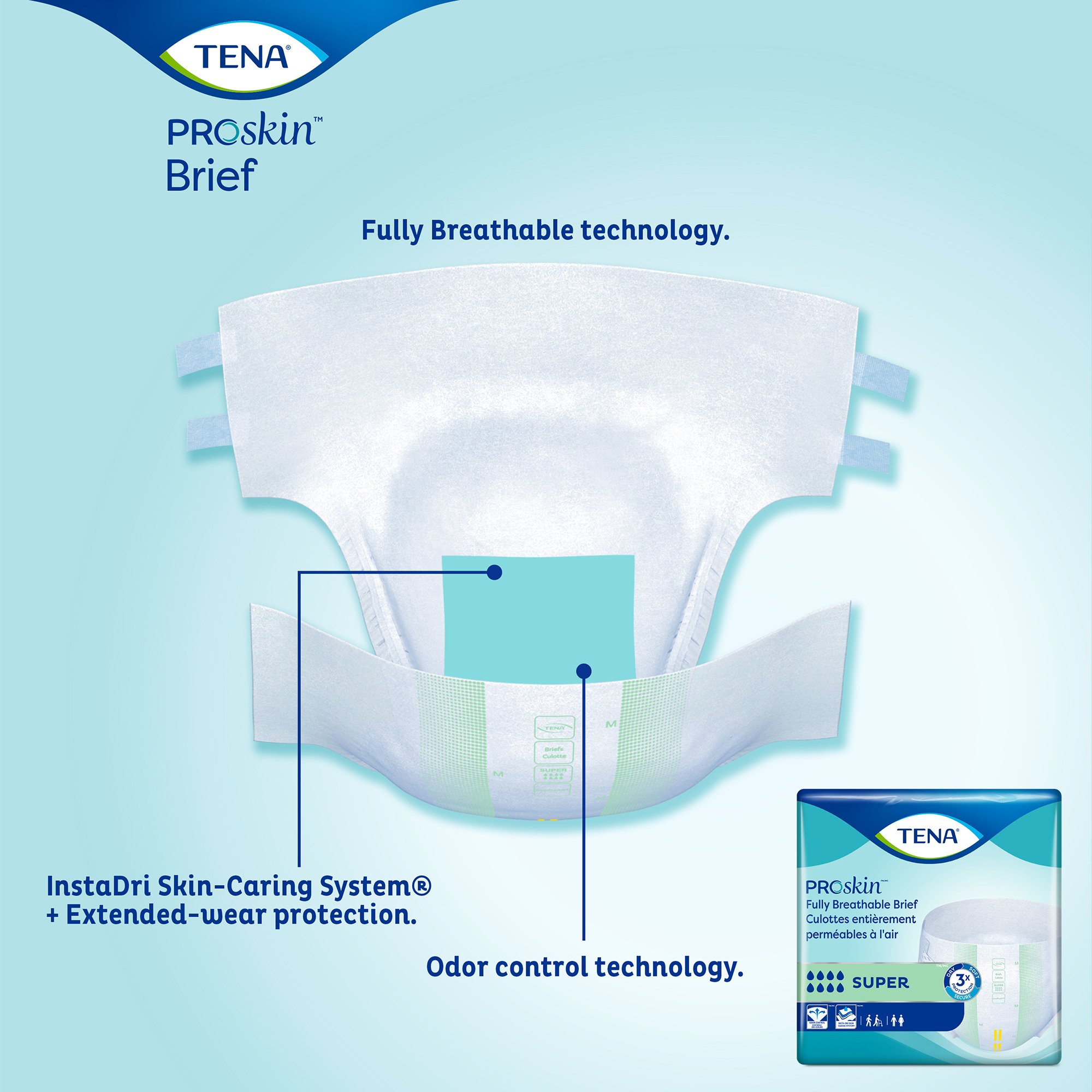 Essity HMS North America Inc 68011 - Tena Super Adult Heavy-Absorbent Incontinence Brief, Extra Large - 15/Bag, 60/Case
