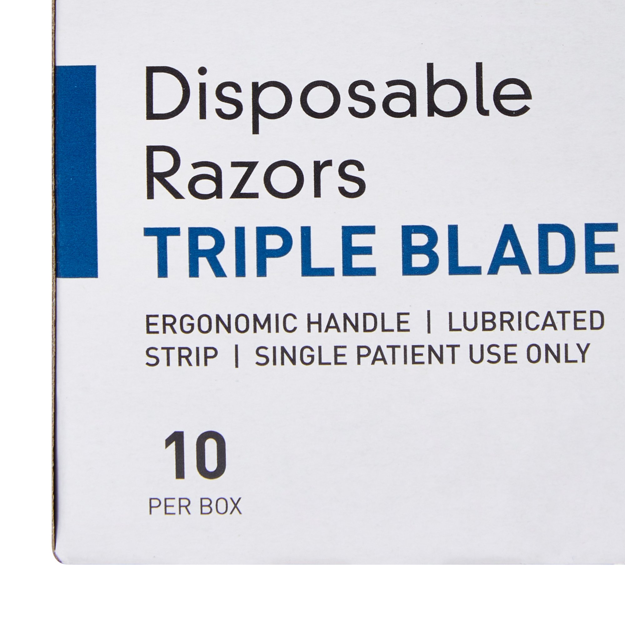 McKesson Brand 16-RZ15 - McKesson Triple Blade Disposable Razors - 1/Each, 10/Box, 500/Case