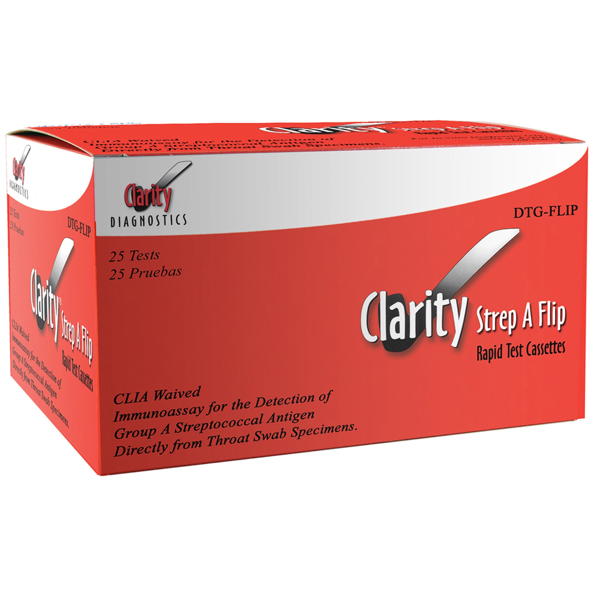 Clarity Lab Group LLC - DTG-STPSWABS Clarity® Throat Swab 25 Swabs per Pack Streptococcus Group A Test