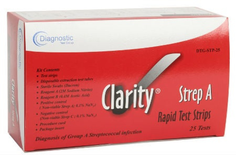 Clarity Lab Group LLC - DTG-STPSWABS Clarity® Throat Swab 25 Swabs per Pack Streptococcus Group A Test