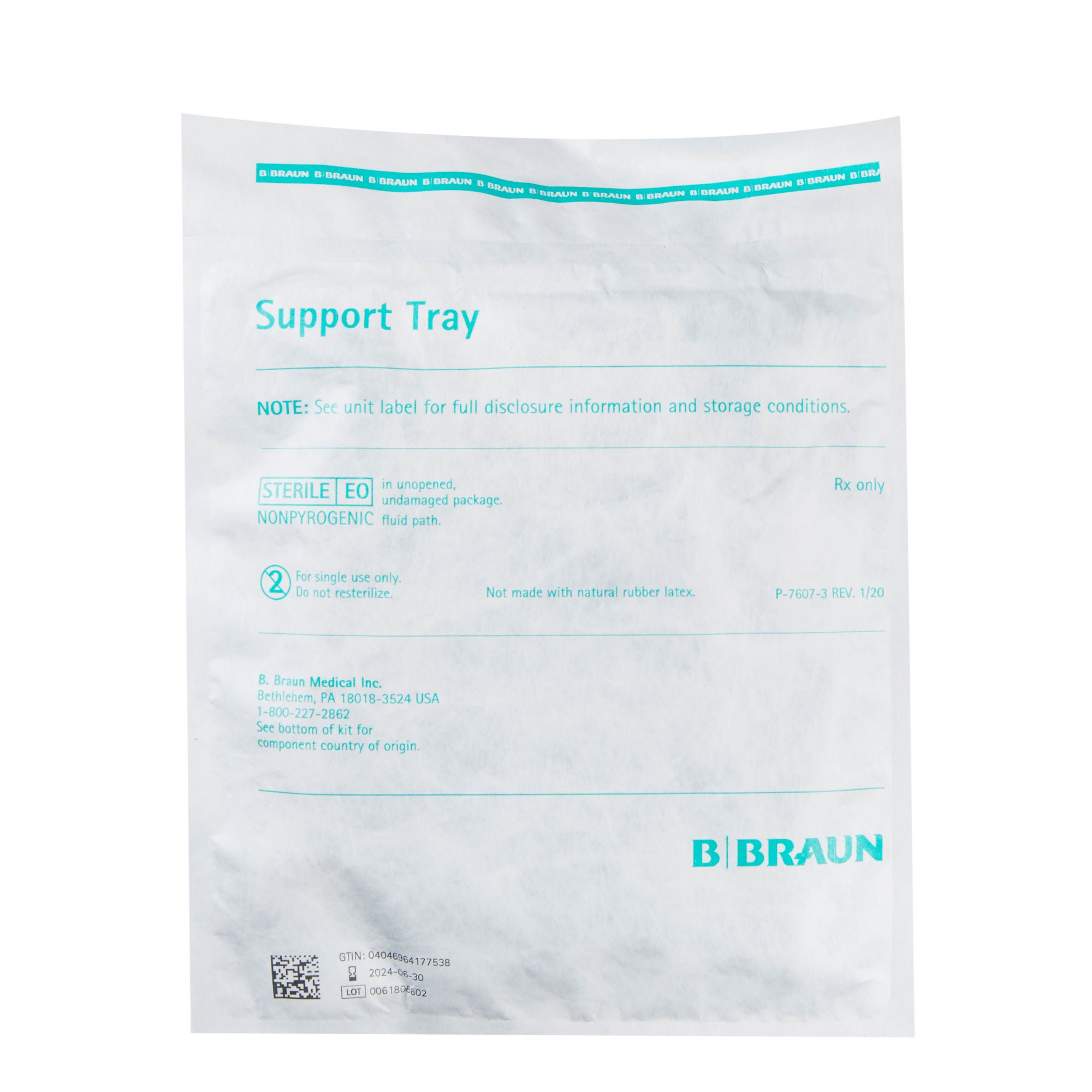 B. Braun - 332116 Support Tray Without Drugs
