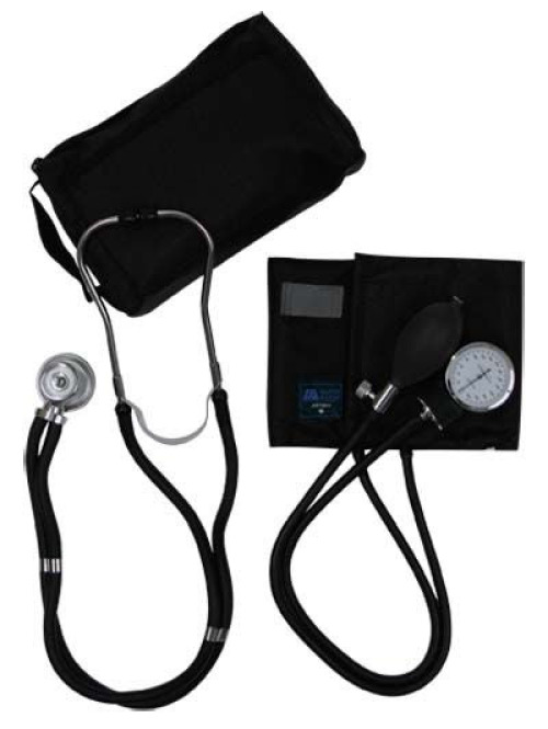 Mabis Healthcare - 01-360-021 Reusable Aneroid / Stethoscope Set Match Mates® Adult Cuff Dual Head Sprague Stethoscope Pocket Aneroid