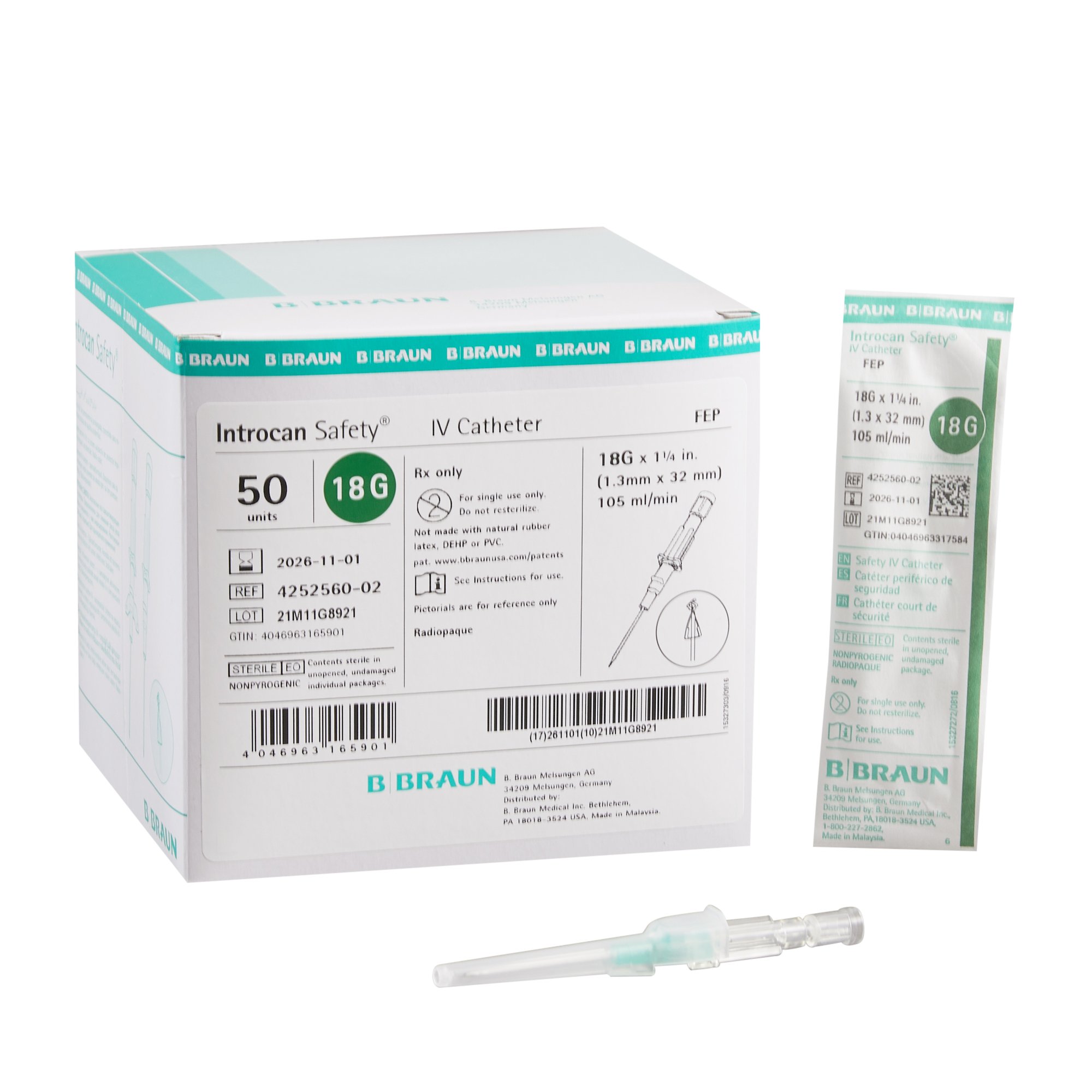 B. Braun - 4252560-02 Introcan Safety® Peripheral IV Catheter