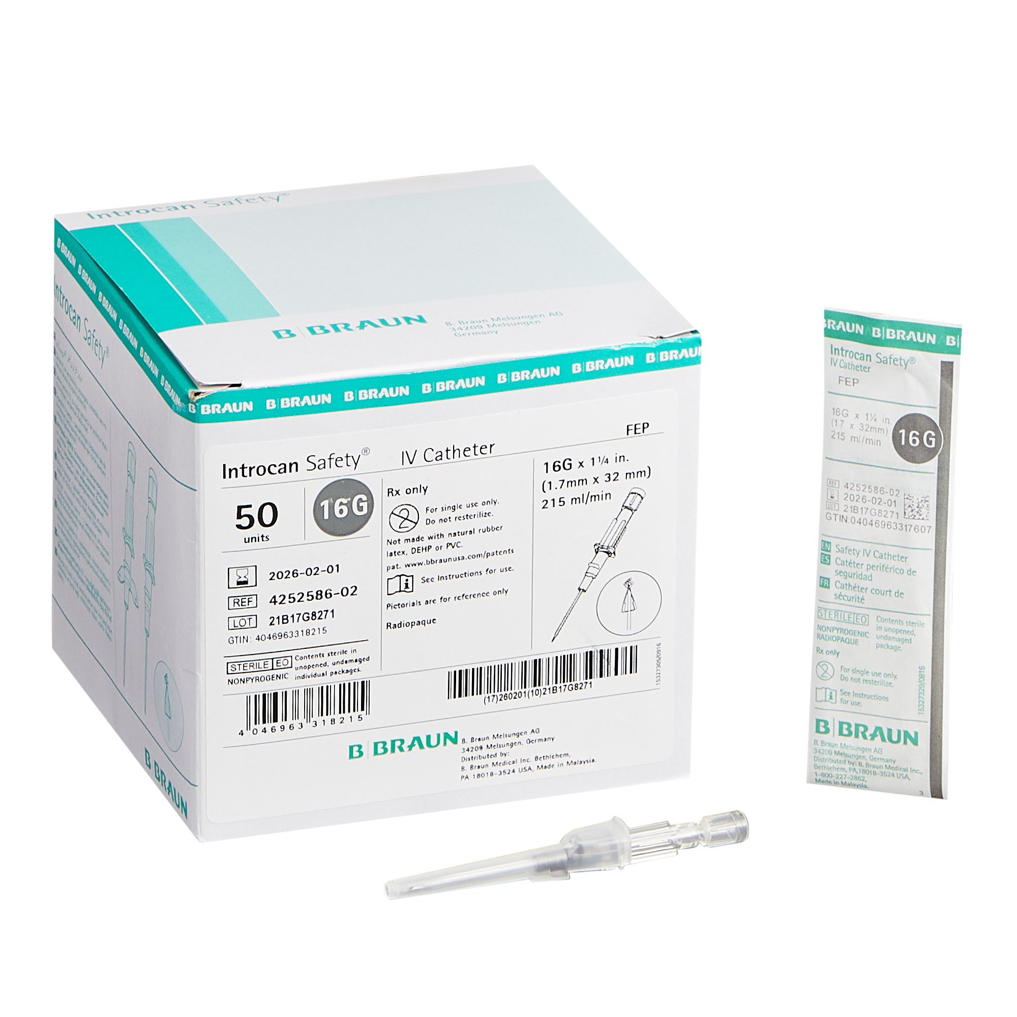B. Braun - 4252586-02 Introcan Safety® Peripheral IV Catheter