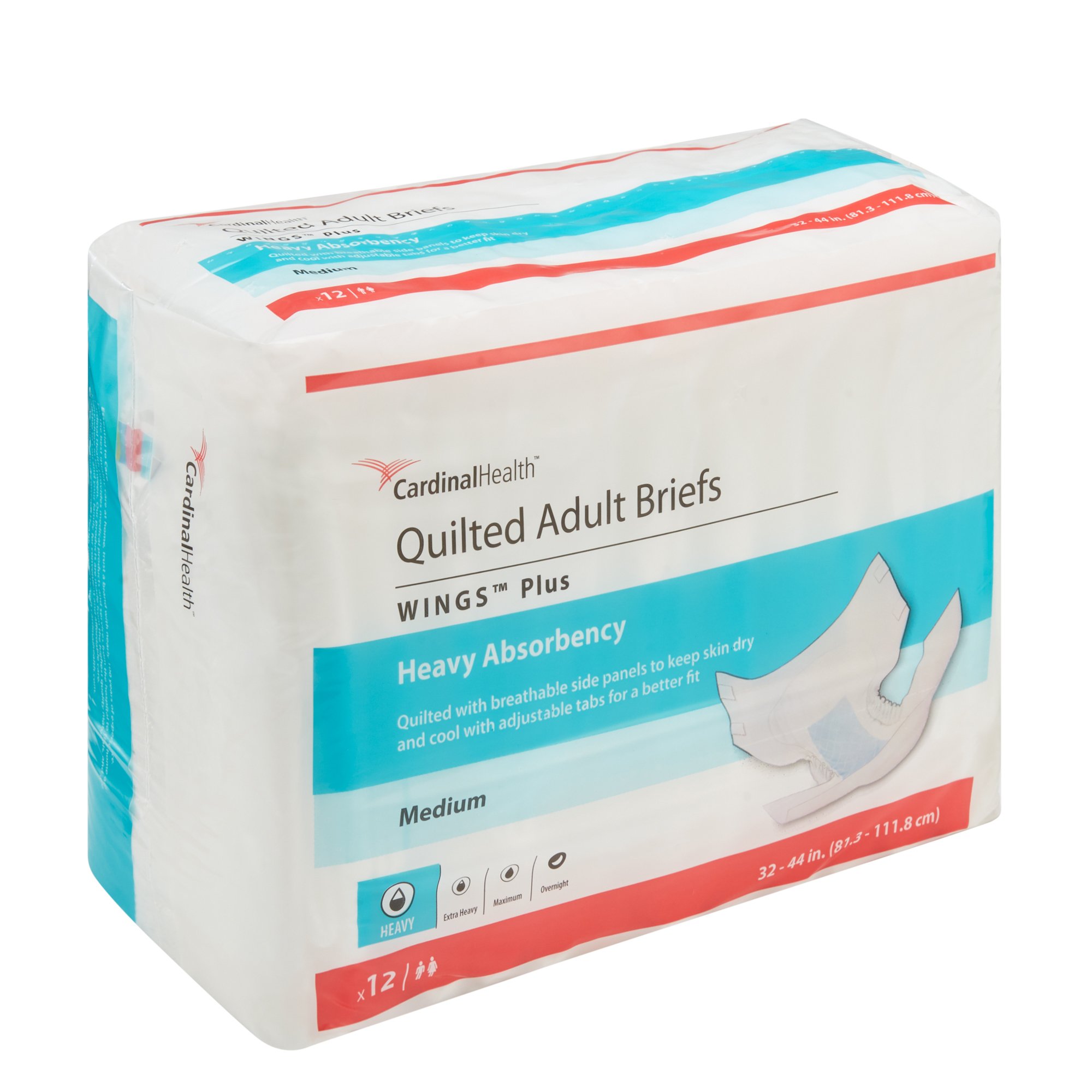 Cardinal - 66033 Wings™ Plus Quilted Heavy Absorbency Incontinence Brief