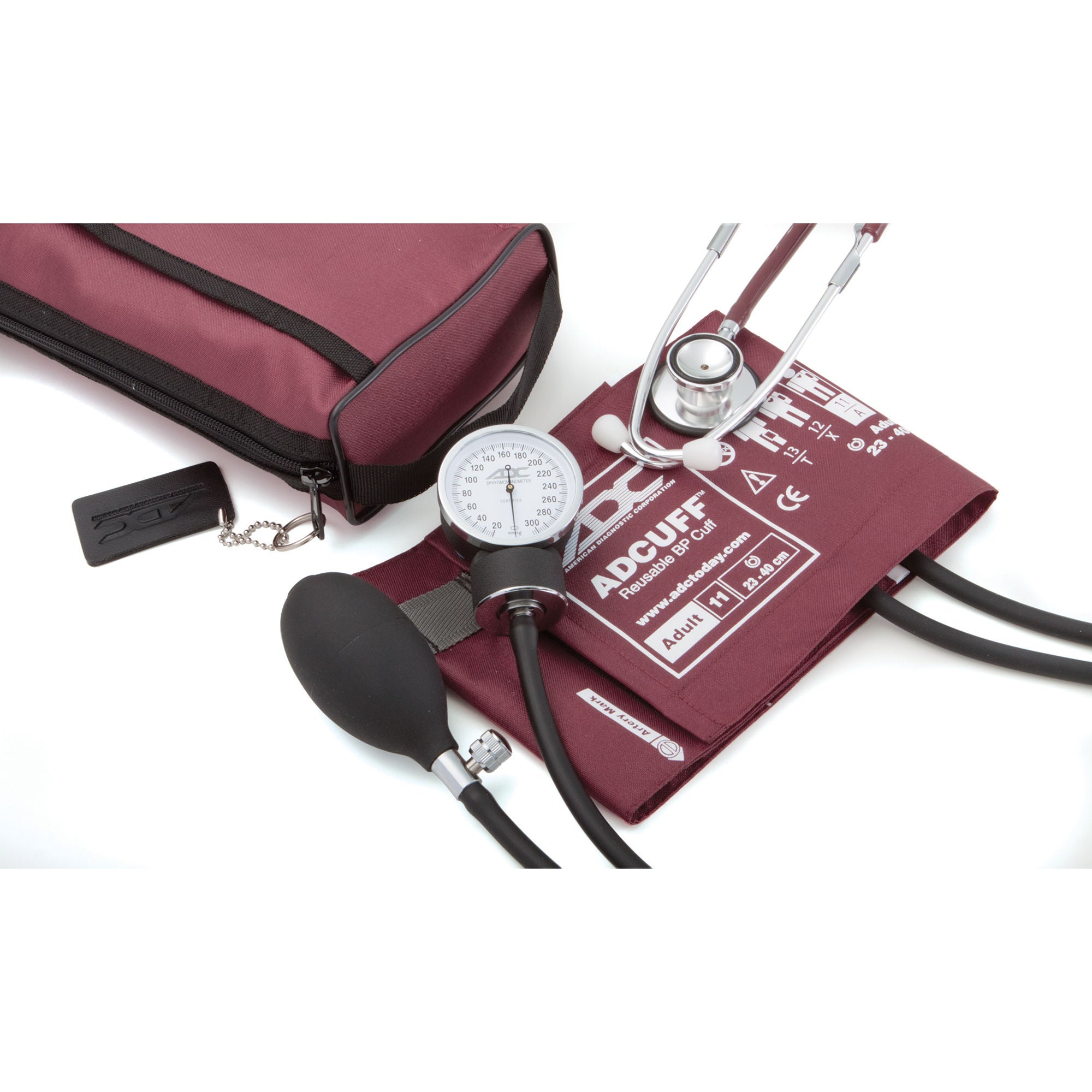American Diagnostic Corp - 768-670-11ABD Reusable Aneroid / Stethoscope Set Pro's Combo II® DH 23 to 40 cm Adult Cuff Dual Head General Exam Stethoscope Pocket Aneroid