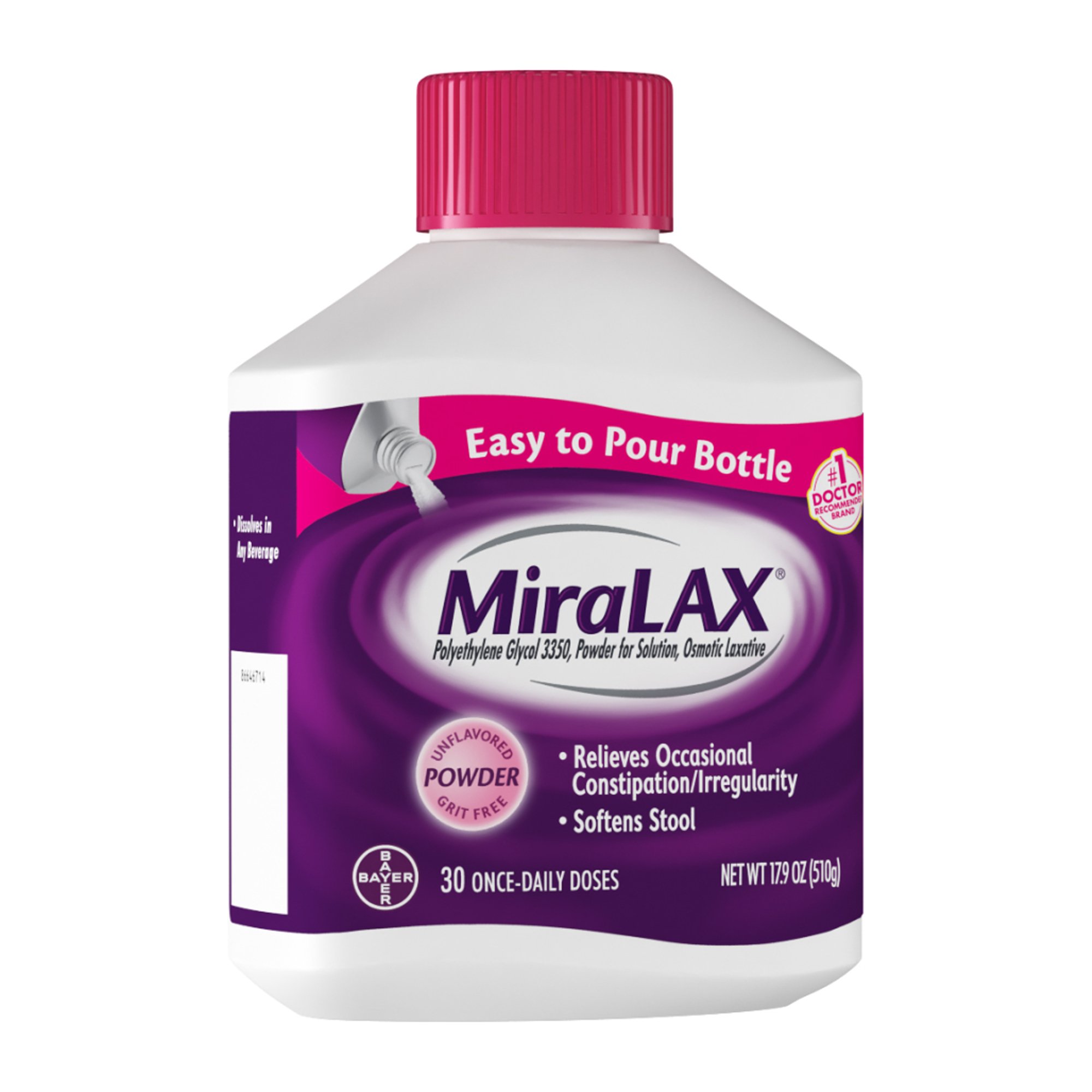 Bayer - 11523723404 MiraLAX® Polyethylene Glycol 3350 Laxative