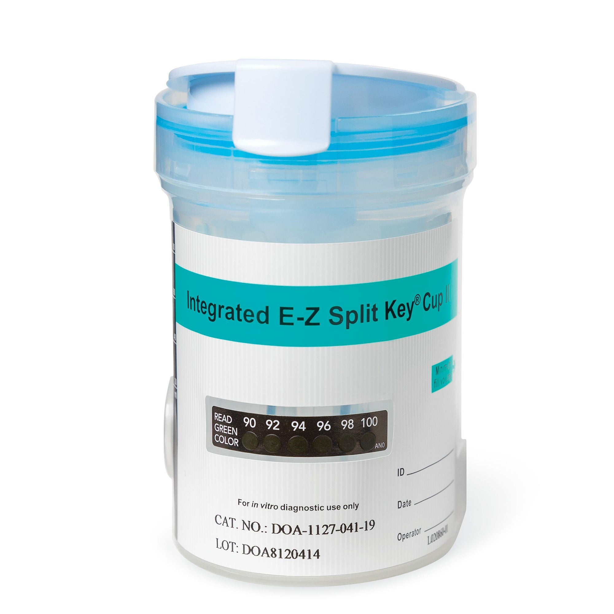 Abbott Rapid Dx North America LLC - DOA-1257-019 Drugs of Abuse Test Kit E-Z Split Key® Cup AMP, COC, mAMP/MET, OPI, THC 25 Tests CLIA Waived