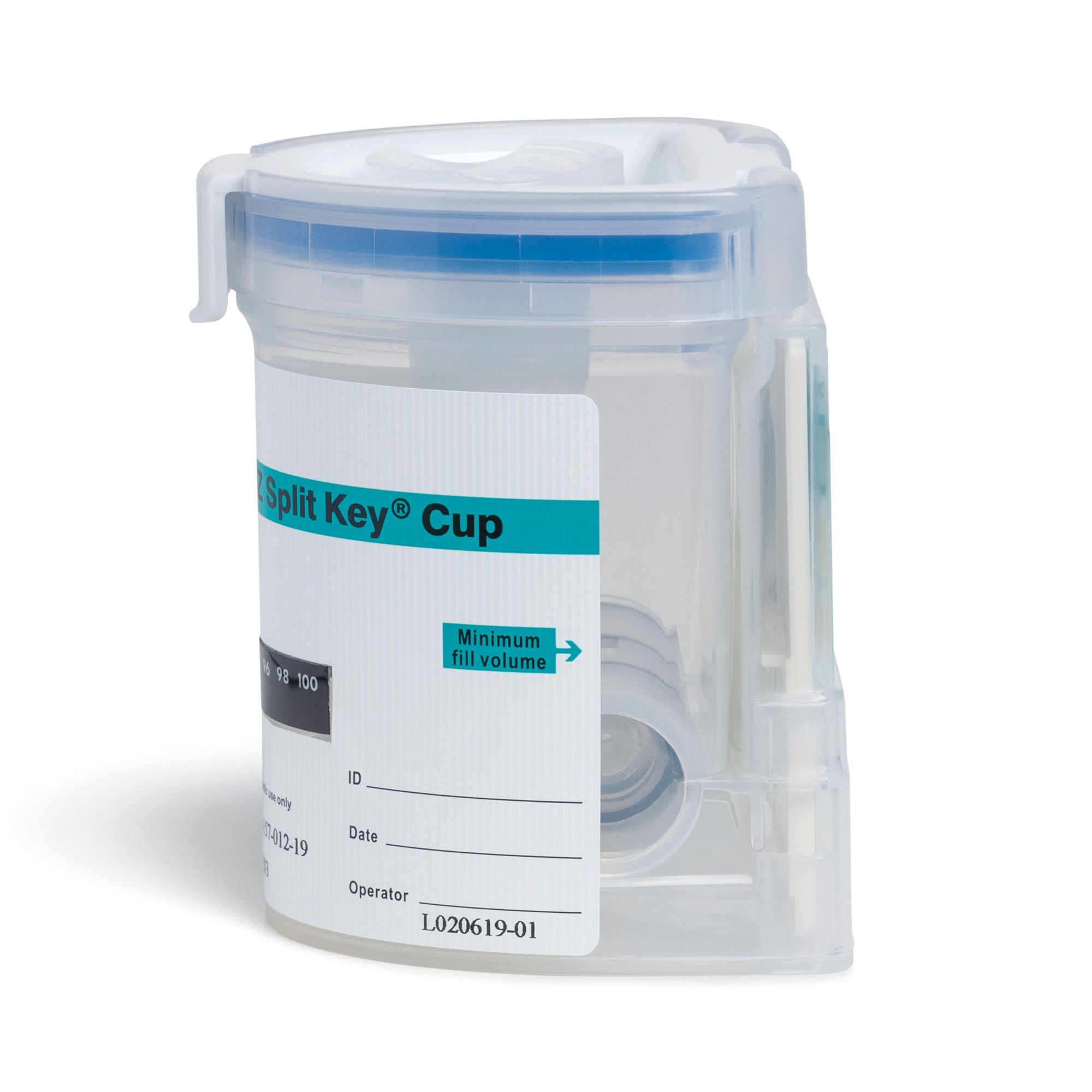 Abbott Rapid Dx North America LLC - DOA-1257-019 Drugs of Abuse Test Kit E-Z Split Key® Cup AMP, COC, mAMP/MET, OPI, THC 25 Tests CLIA Waived