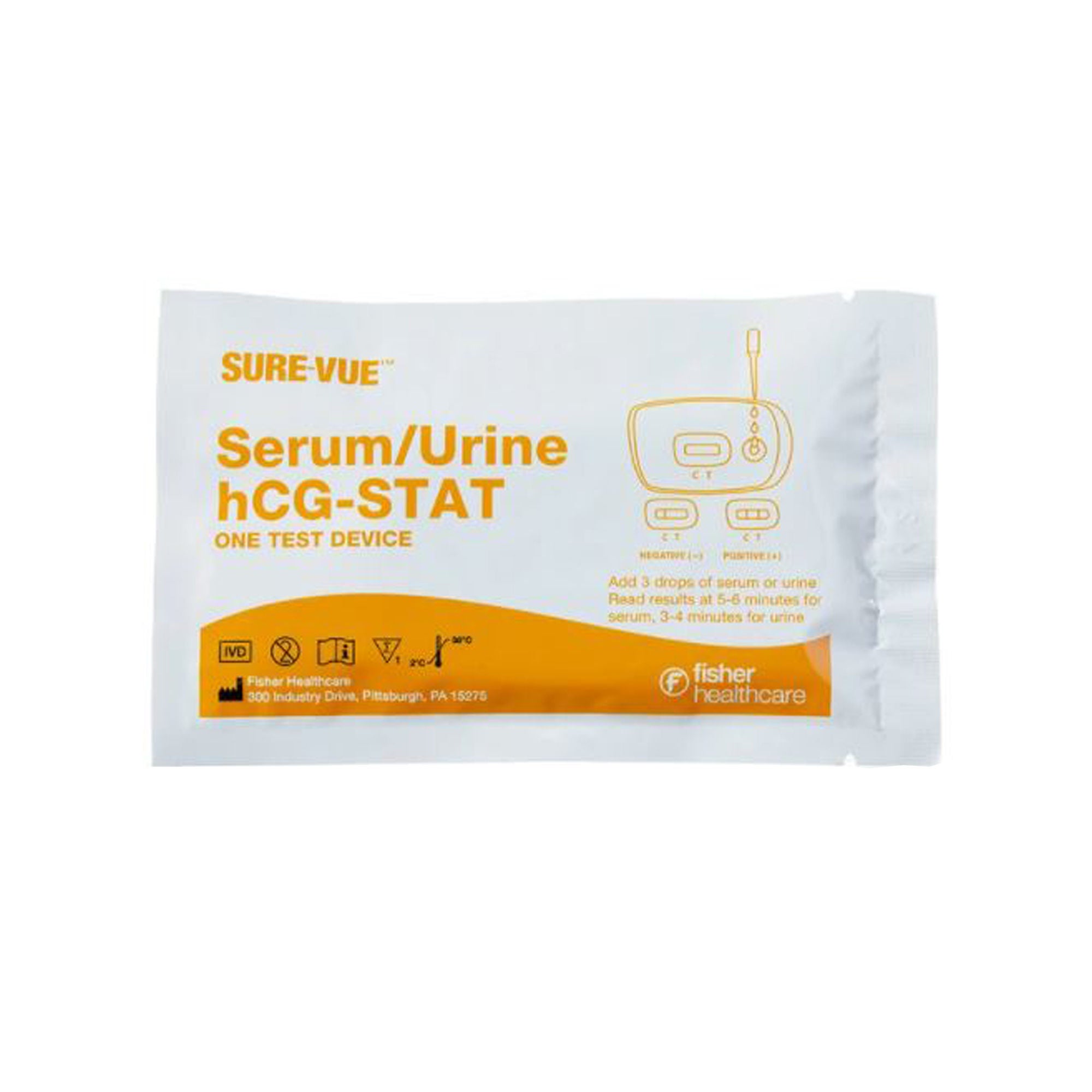 Fisher Anatomical - 23900530 Reproductive Health Test Kit Sure-Vue® Stat hCG Pregnancy Test 30 Tests CLIA Waived Sample Dependent