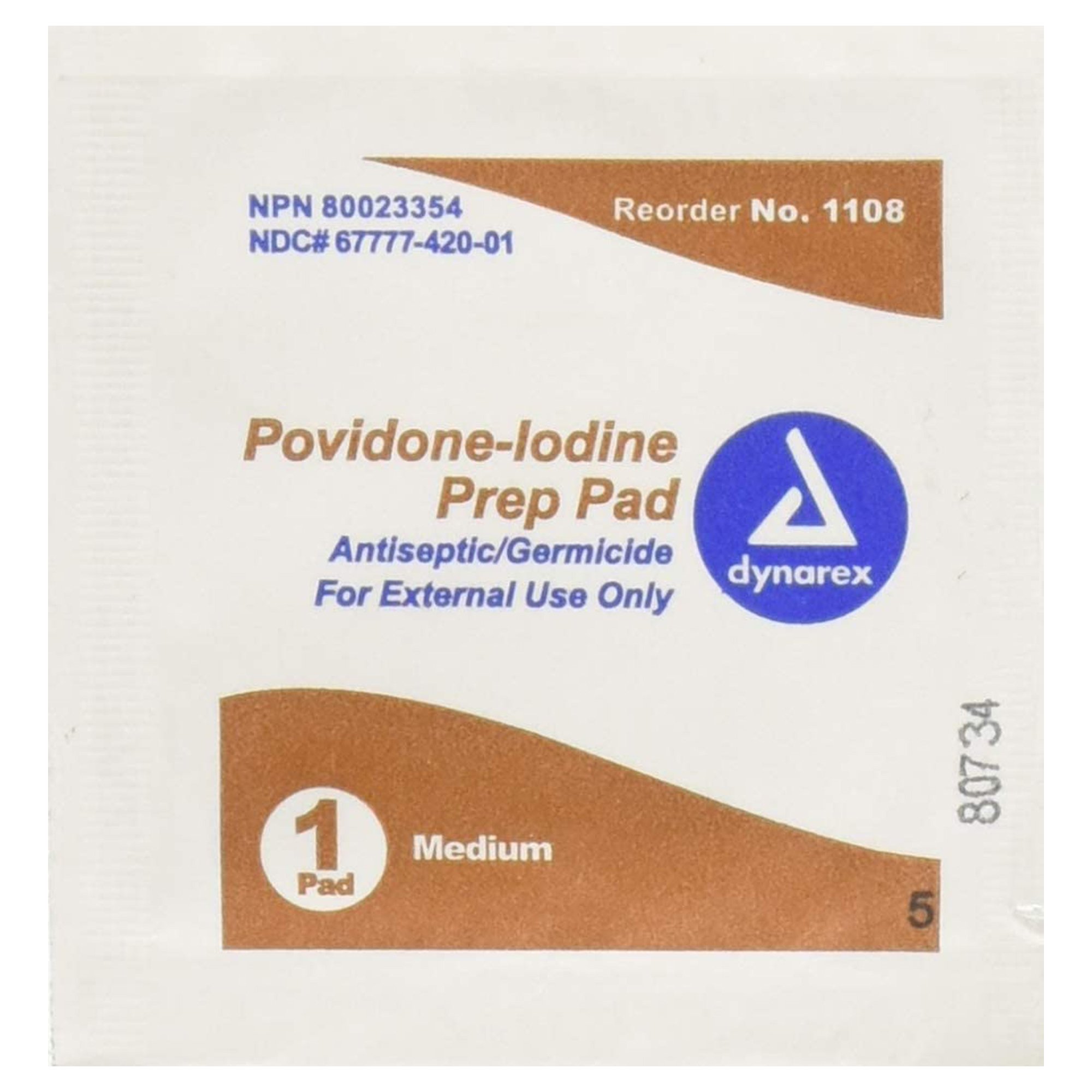 Dynarex - 1108 dynarex® Povidone-Iodine Prep Pad