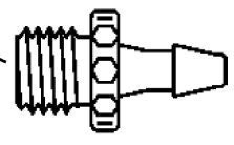 Welch Allyn - 1360N Diagnostic Screw Connector Welch Allyn Female, Plastic, Threaded For use with 1/8 Inch Tubing