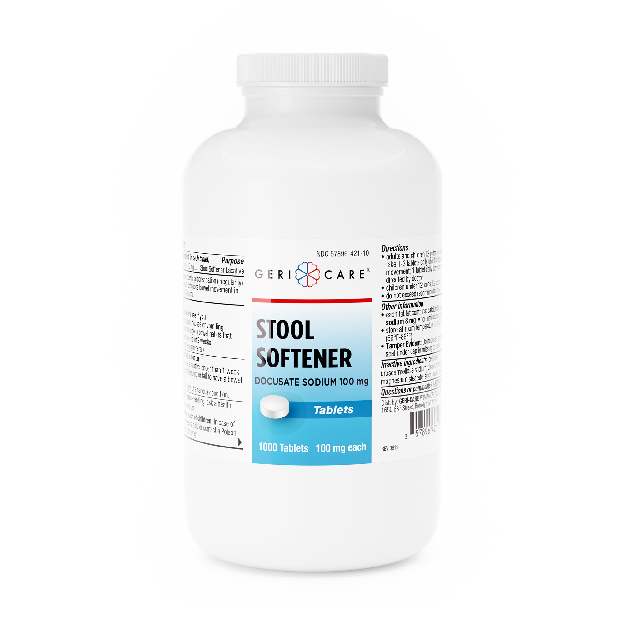 Geri-Care - 421-10-GCP Geri-Care® Docusate Sodium Stool Softener