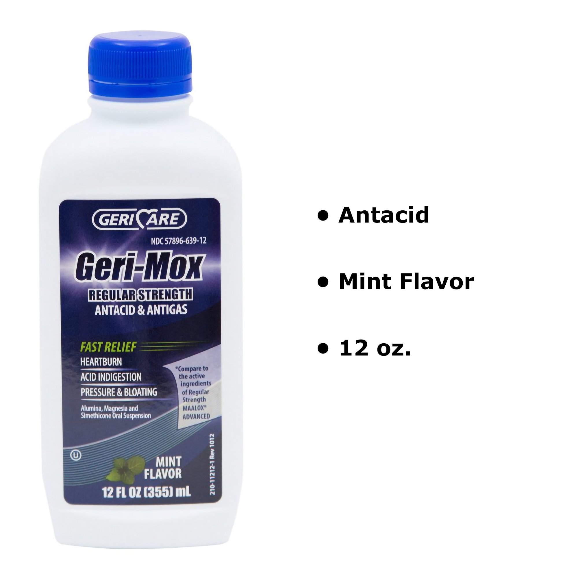 Geri-Care - QMLX-12-GCP Geri-Care® Geri-Mox Aluminum Hydroxide / Magnesium Hydroxide Antacid