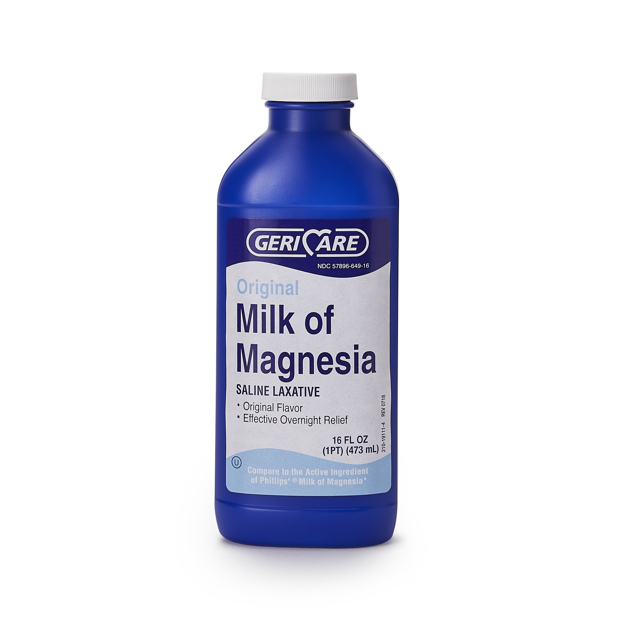 Geri-Care QMOM-16-GCP - Geri-Care® Magnesium Hydroxide Laxative - 1/Bottle, 12/Case
