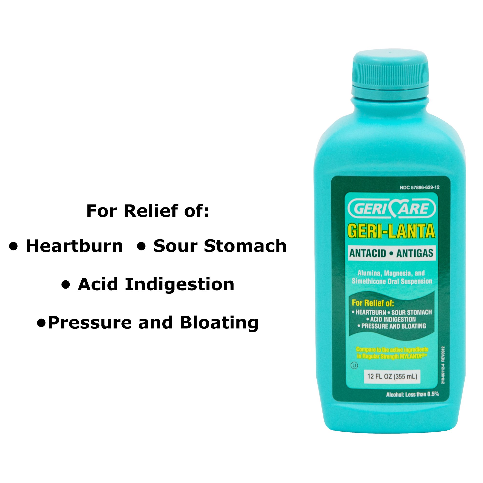 Geri-Care - QMYL-12-GCP Geri-Care® Geri-Lanta Antacid Liquid Relief for Gas and Heartburn