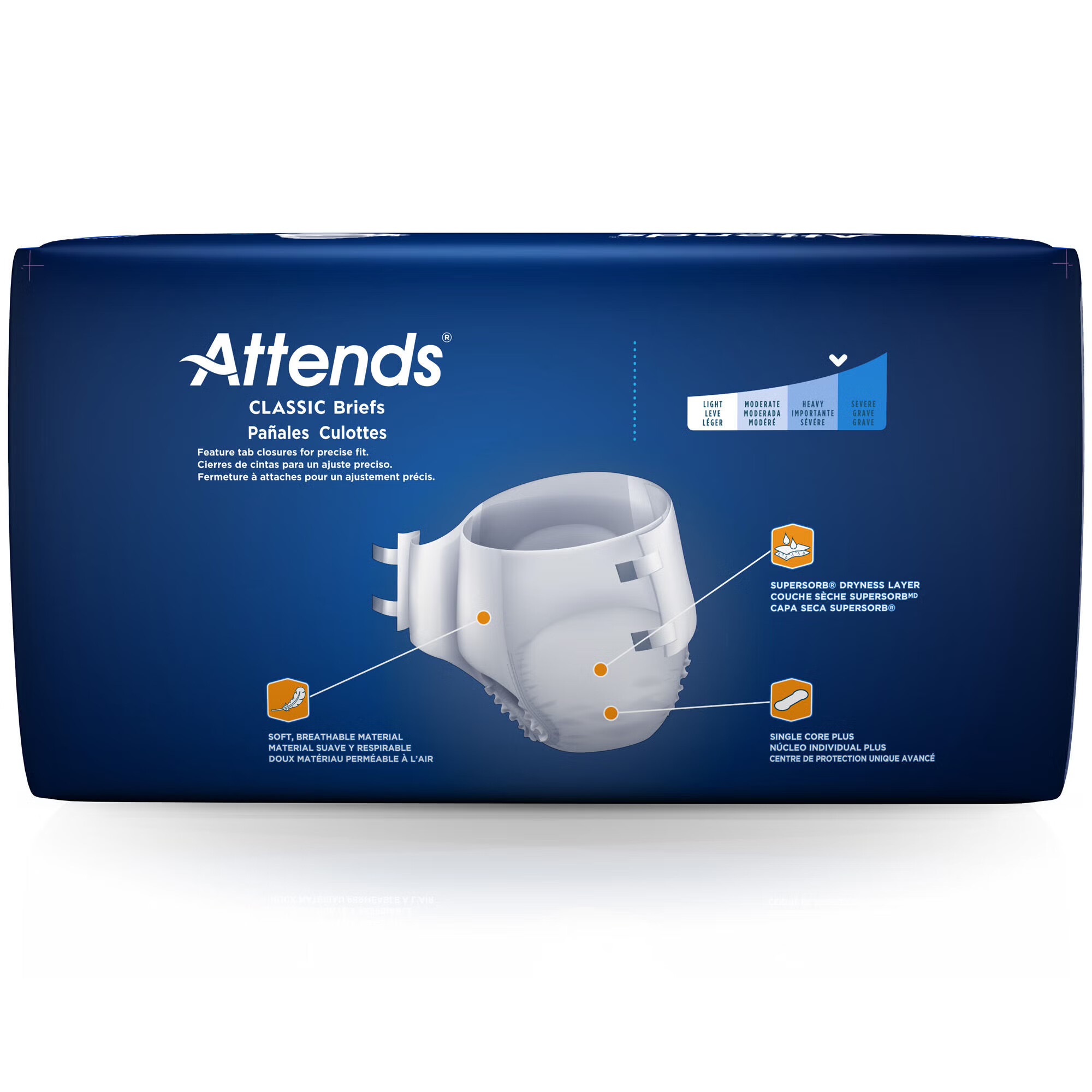 Attends Healthcare Products - BRB20 Incontinence Brief Attends® Classic Adult Medium Unisex Disposable Heavy Absorbency
