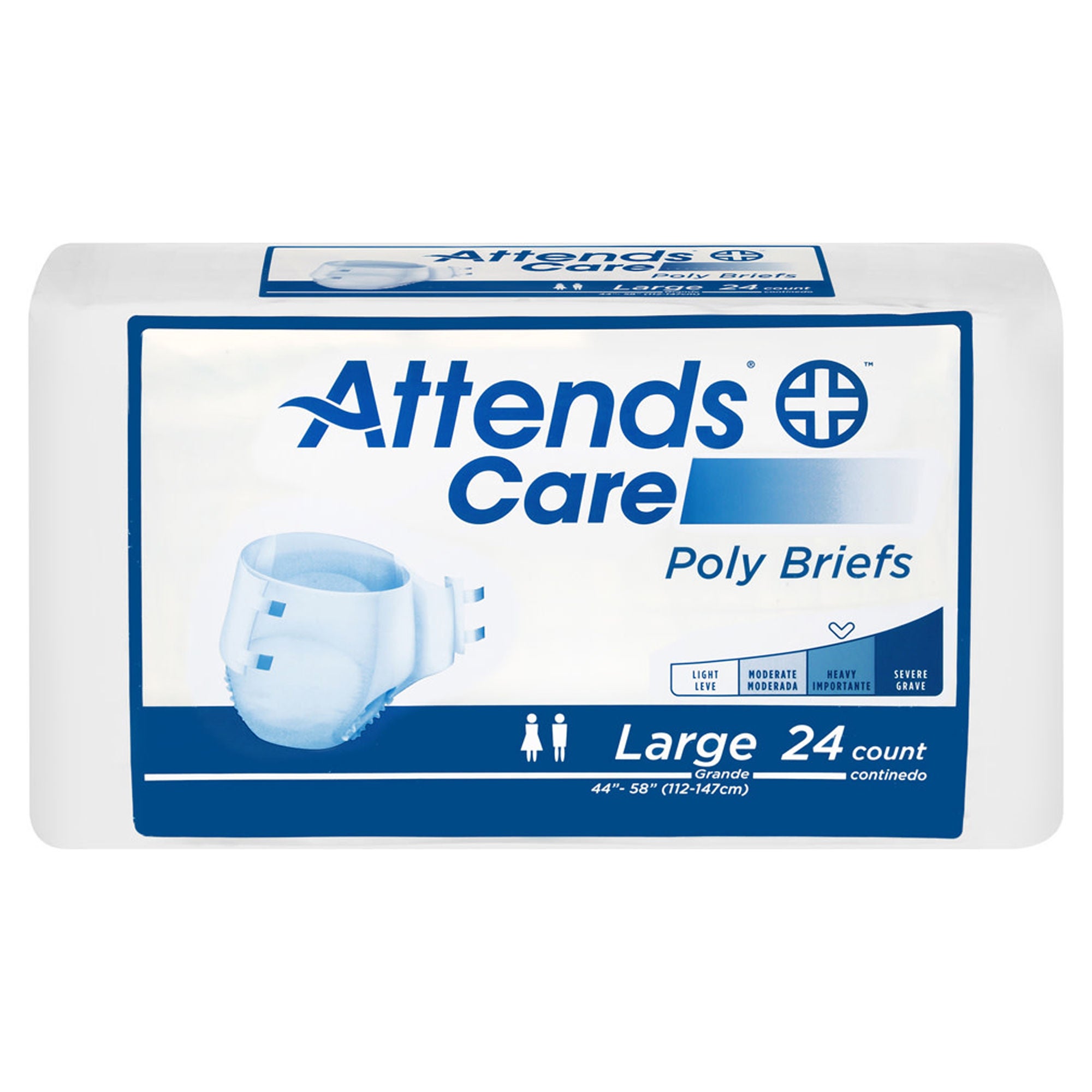 Attends Healthcare Products - BR30 Incontinence Brief Attends® Care Poly Adult Large Unisex Disposable Moderate Absorbency